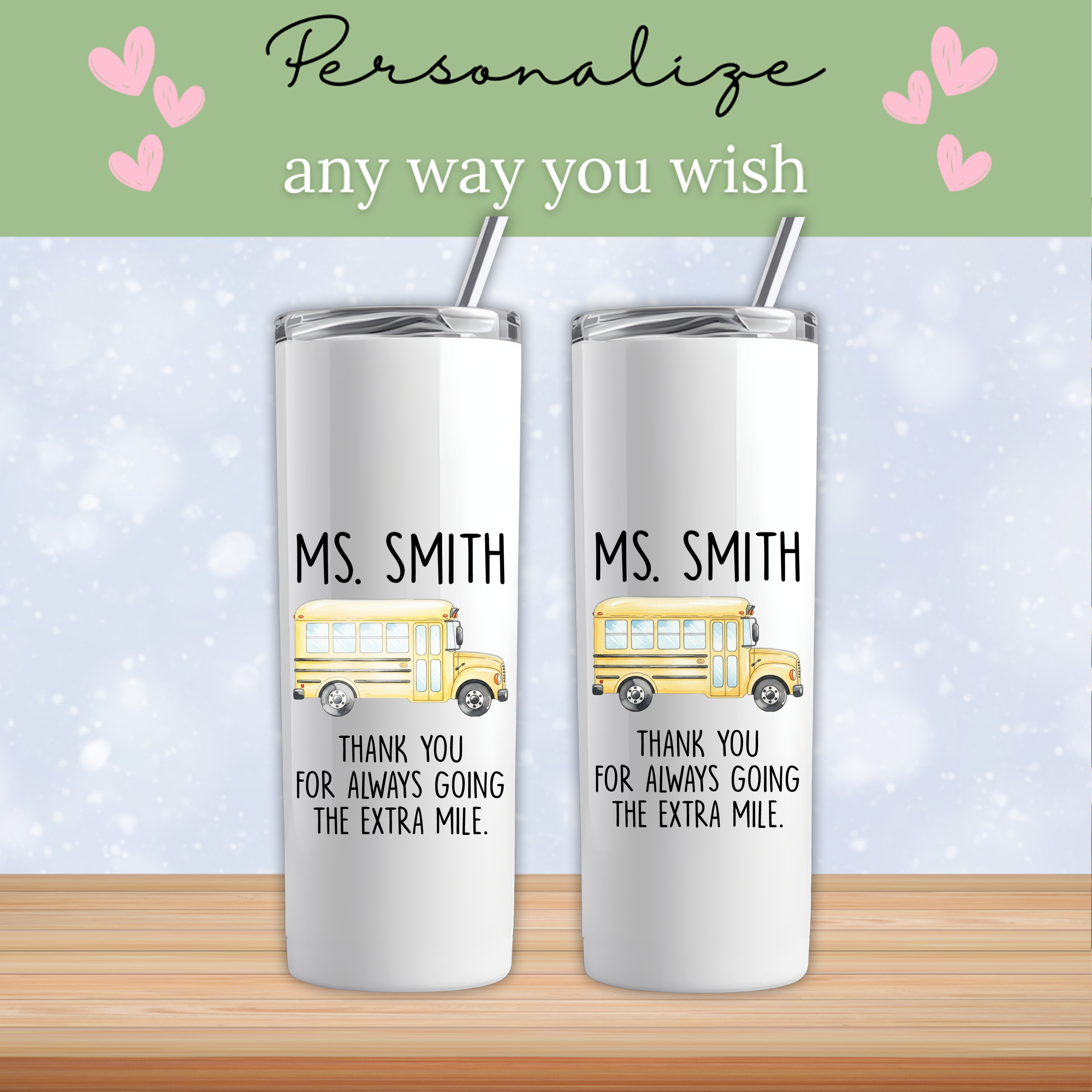 Personalized Bus Driver Appreciation Tumbler