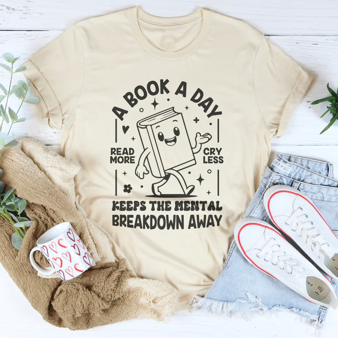 A Book A Day Tee Soft Cream / S Peachy Sunday T-Shirt