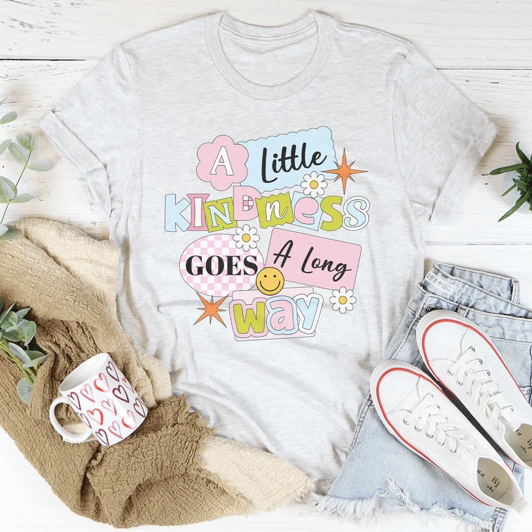 A Little Kindness Goes A Long Way Tee Ash / S Peachy Sunday T-Shirt