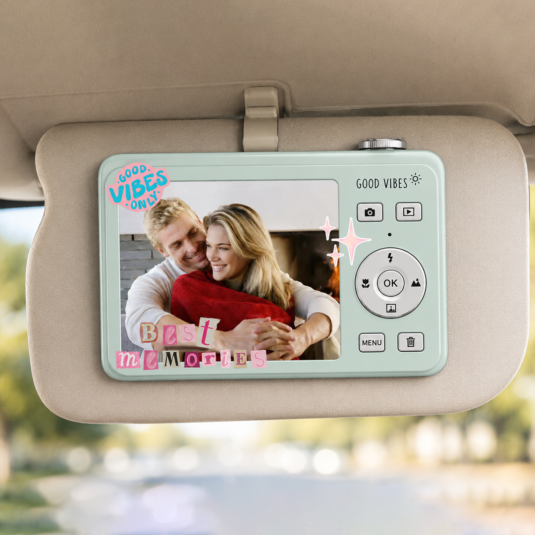 Personalized Vintage Couple Photo Car Visor Clip