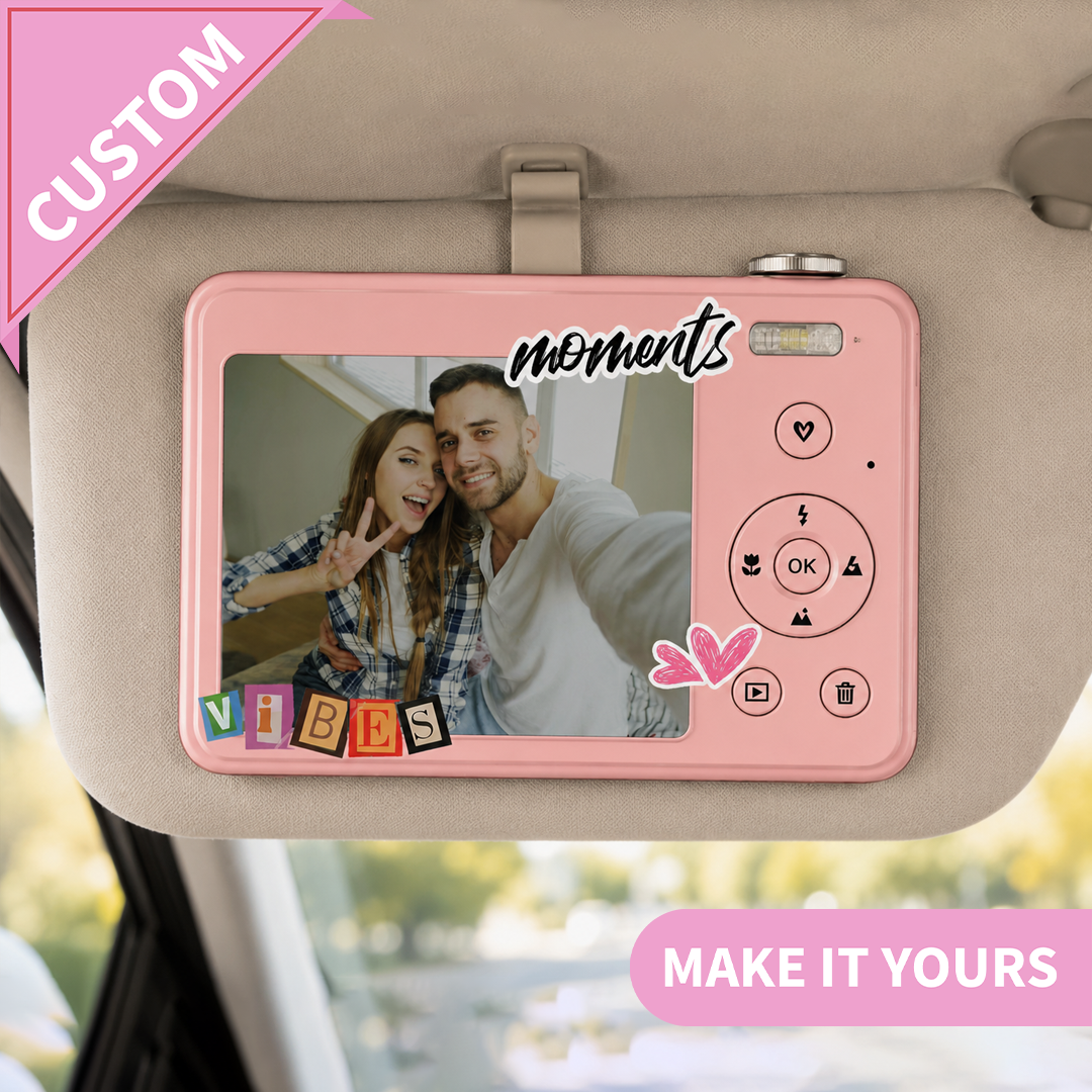 Personalized Vintage Couple Photo Car Visor Clip