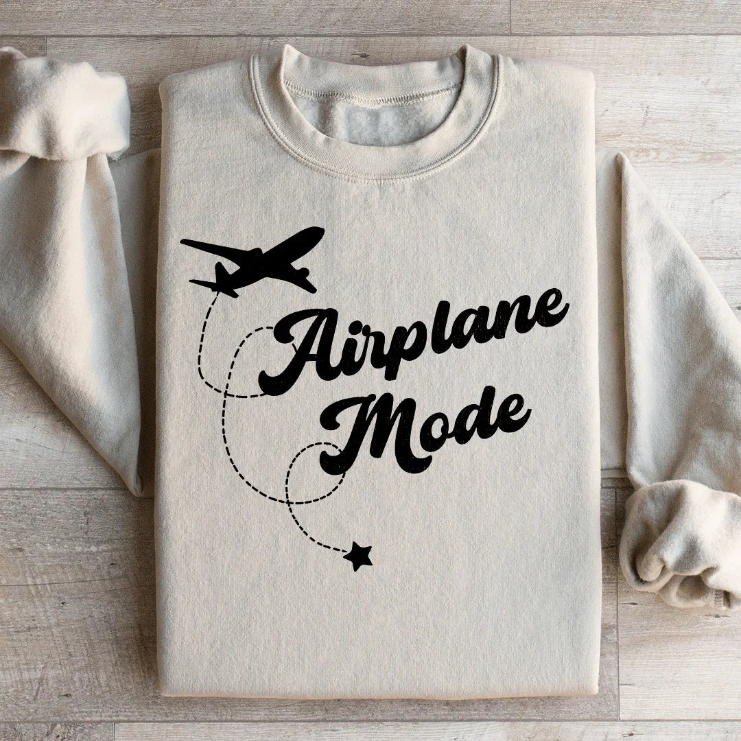 Airplane Mode Sweatshirt Sand / S Peachy Sunday T-Shirt