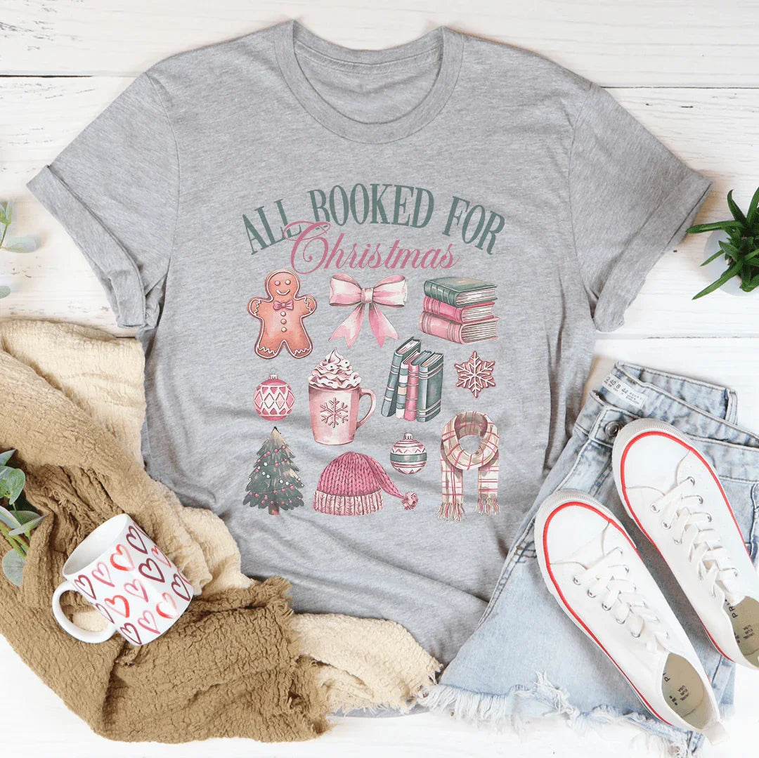 All Booked For Christmas Tee Athletic Heather / S Peachy Sunday T-Shirt