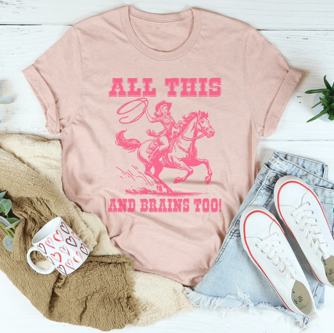 All This And Brains Too Tee Heather Prism Peach / S Peachy Sunday T-Shirt