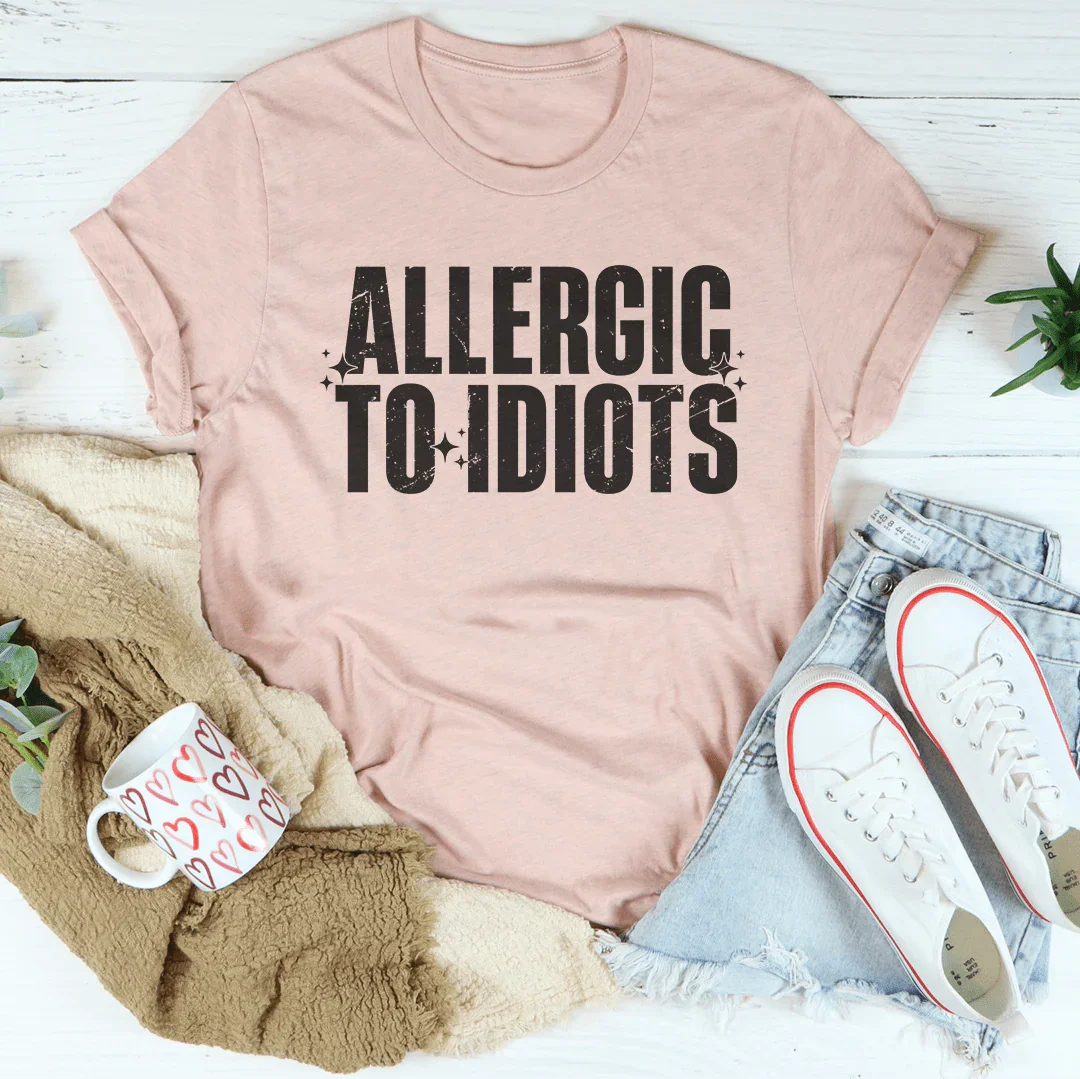 Allergic To Idiots Tee Heather Prism Peach / S Peachy Sunday T-Shirt