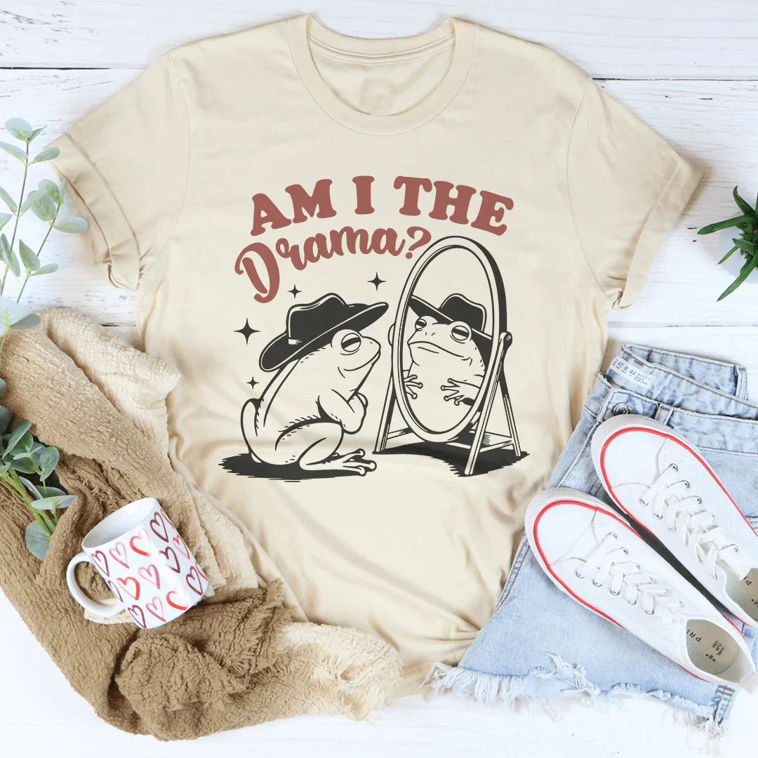 Am I The Drama Tee Soft Cream / S Peachy Sunday T-Shirt
