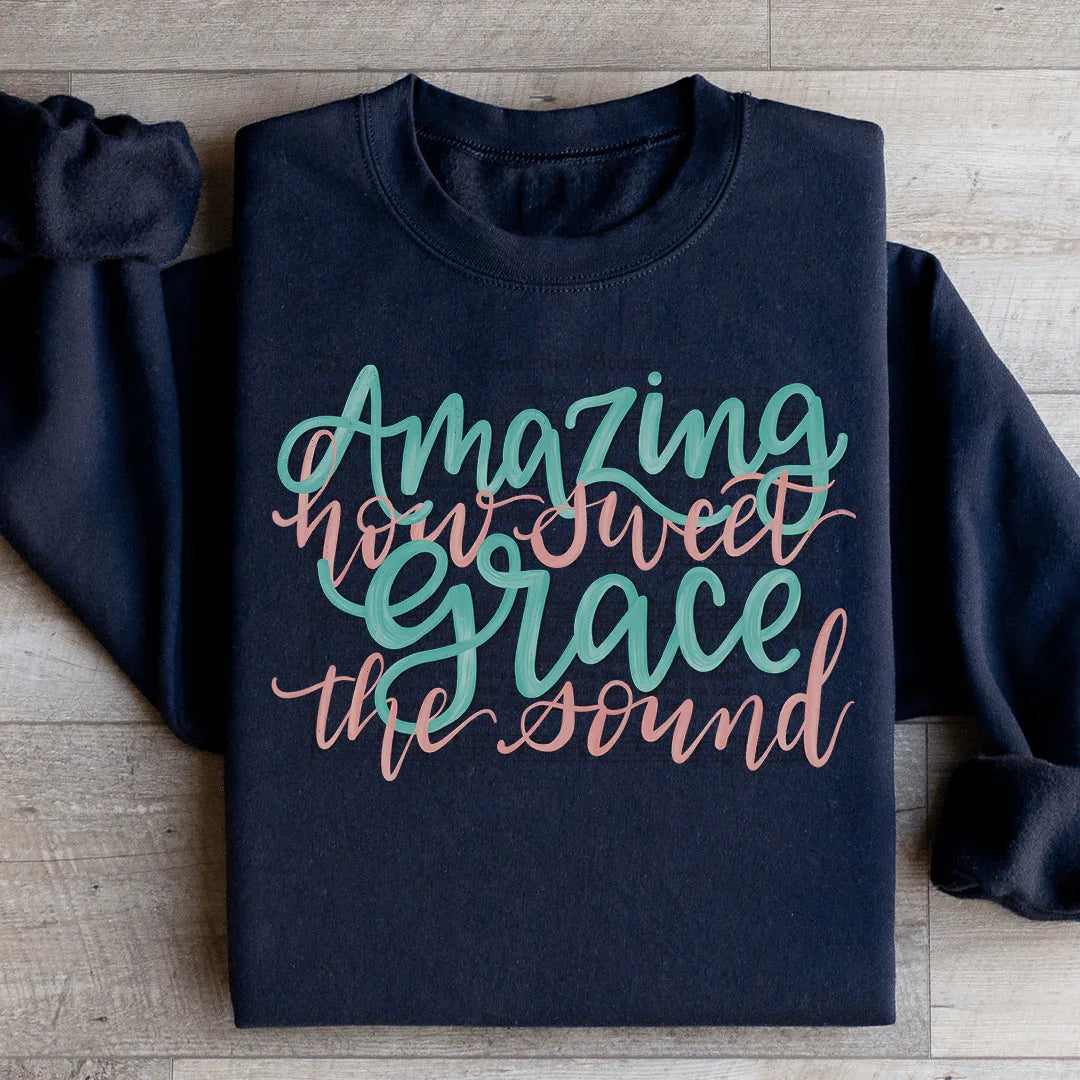 Amazing Grace Song Sweatshirt Black / S Peachy Sunday T-Shirt