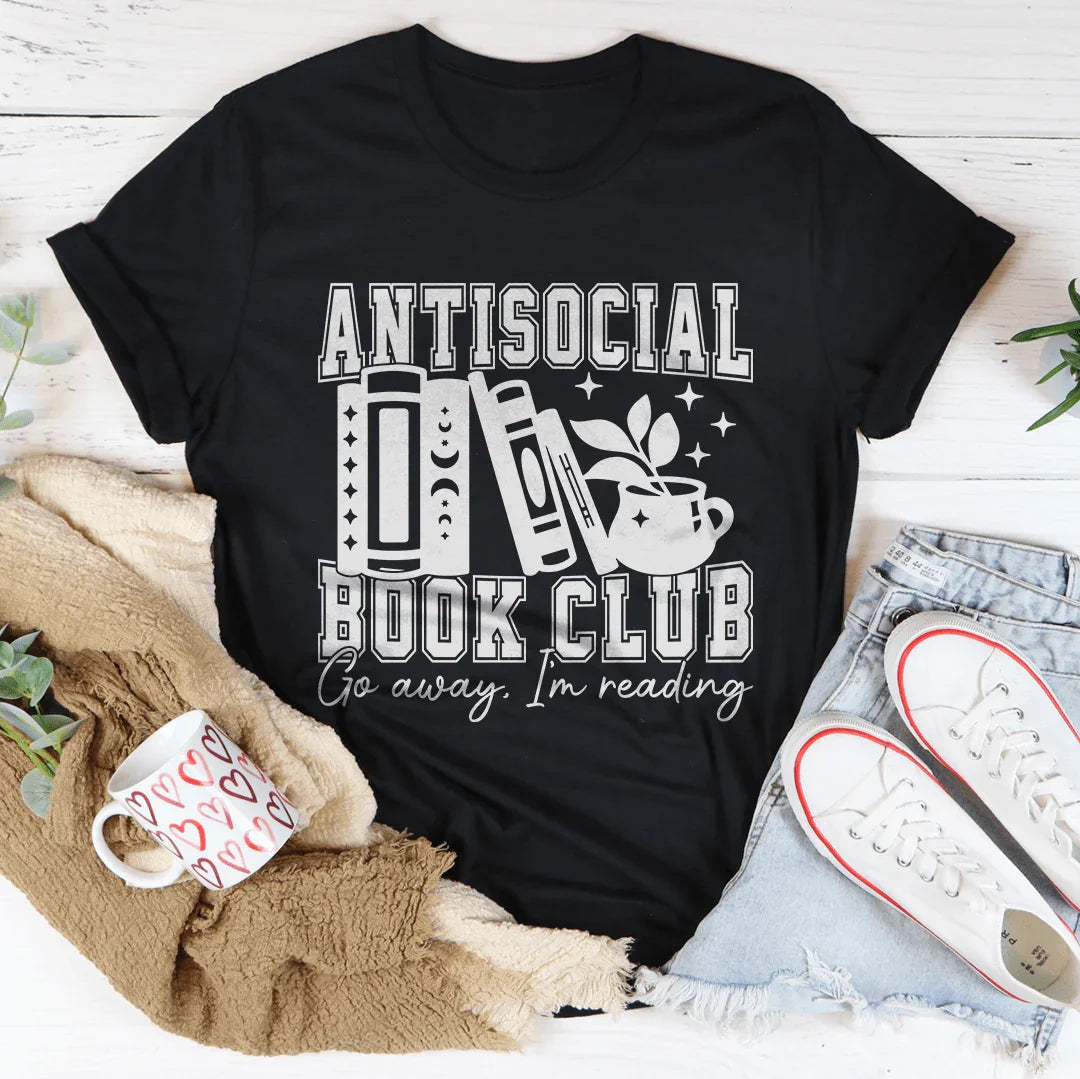 Antisocial Book Club Go Away I'm Reading Tee Tee Black Heather / S Peachy Sunday T-Shirt