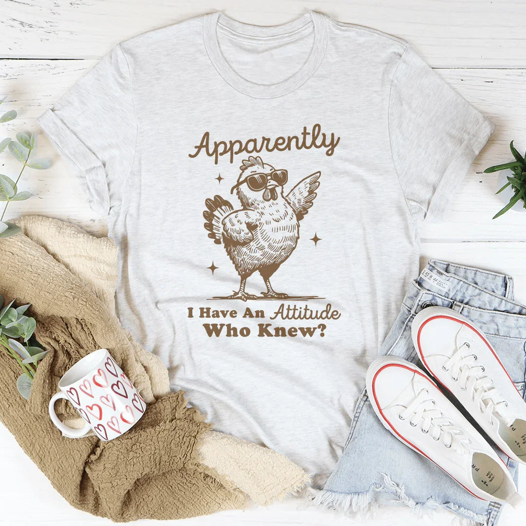Apparently I have Attitude Who Know Tee White / S Peachy Sunday T-Shirt
