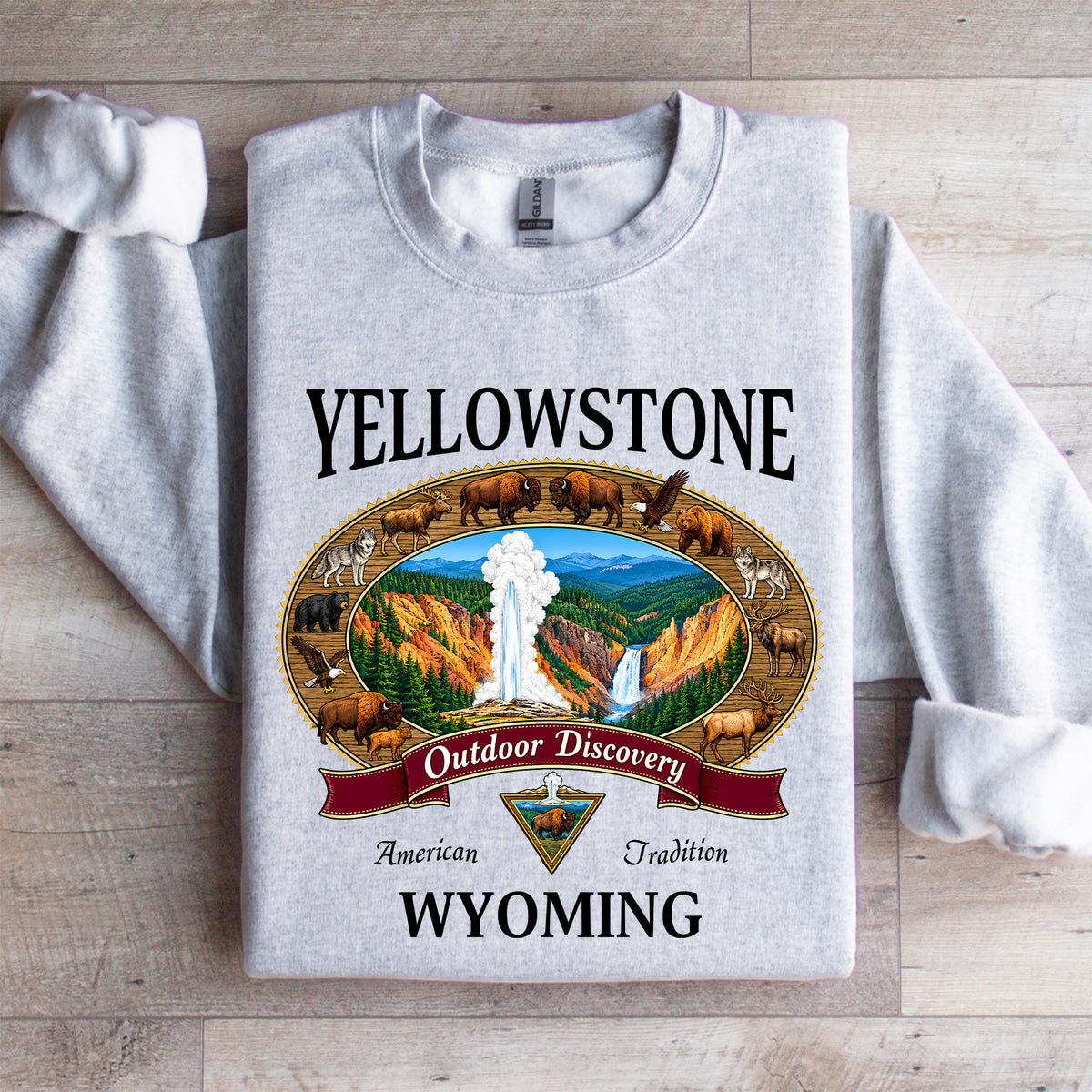 Sudadera retro del Parque Nacional de Yellowstone