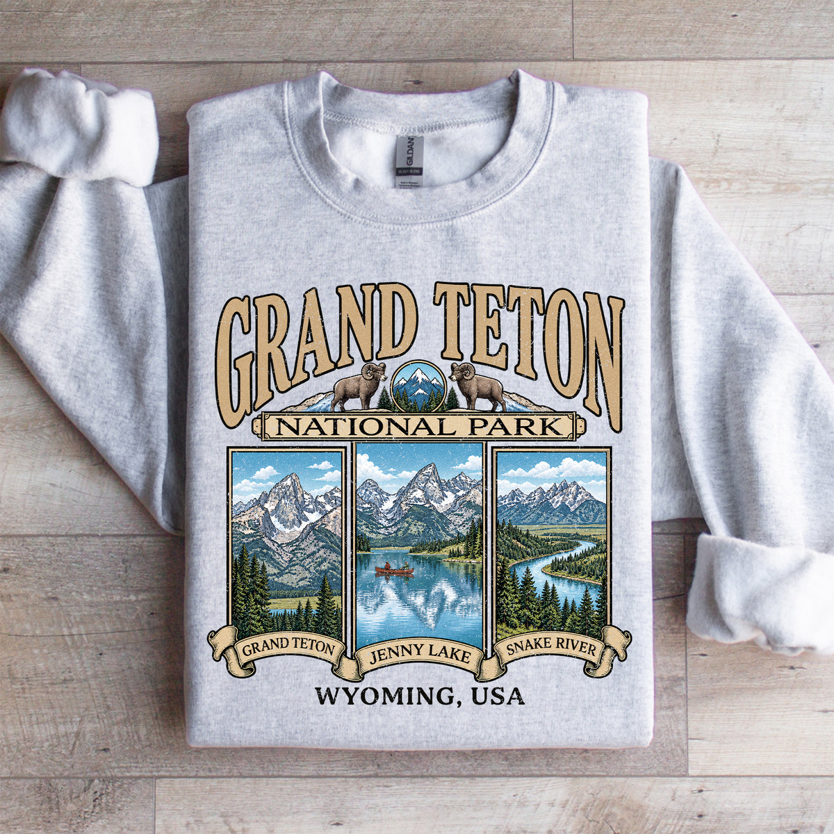 Camiseta retro del Parque Nacional Grand Teton