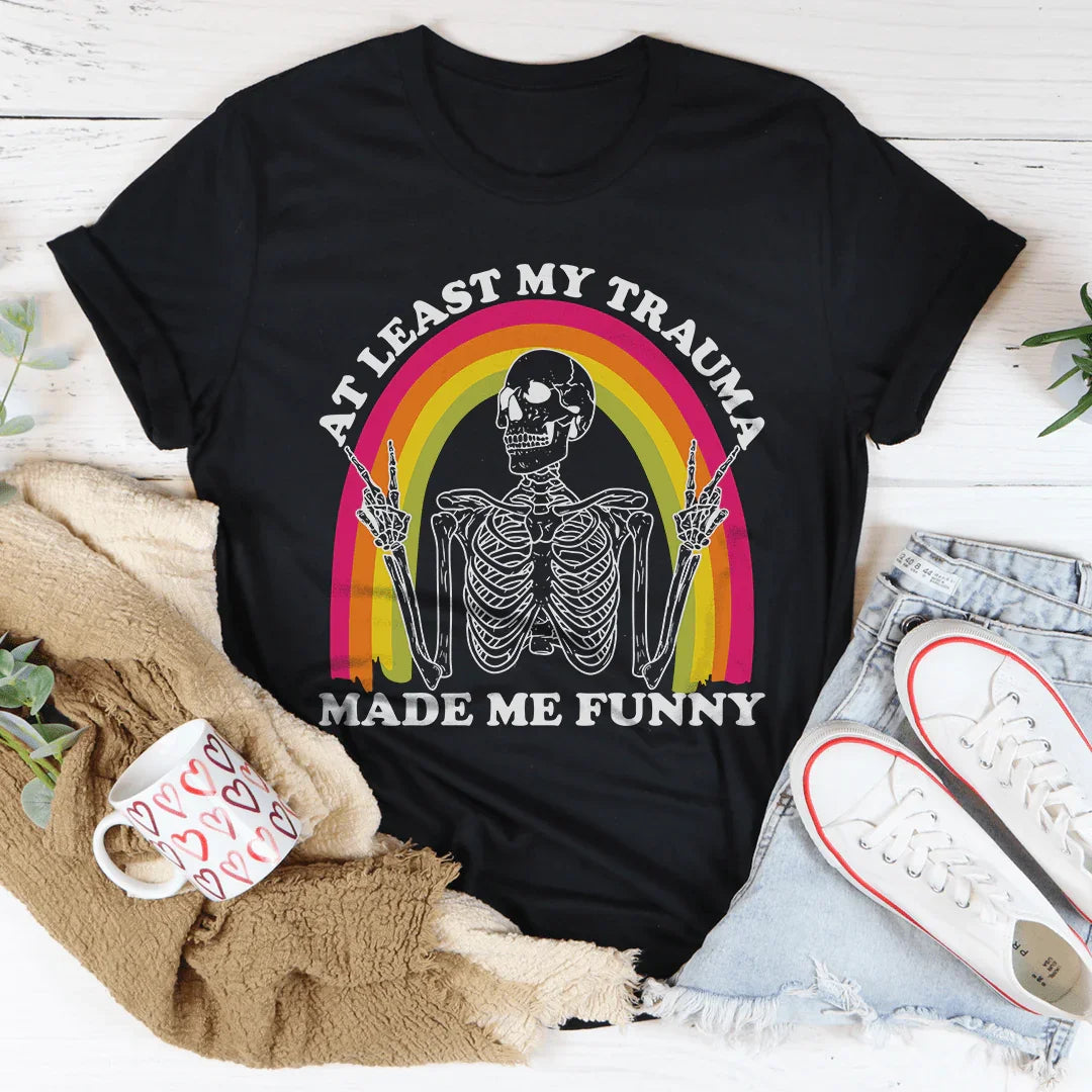 At Lest My Trauma Made Me Funny Tee Black Heather / S Peachy Sunday T-Shirt