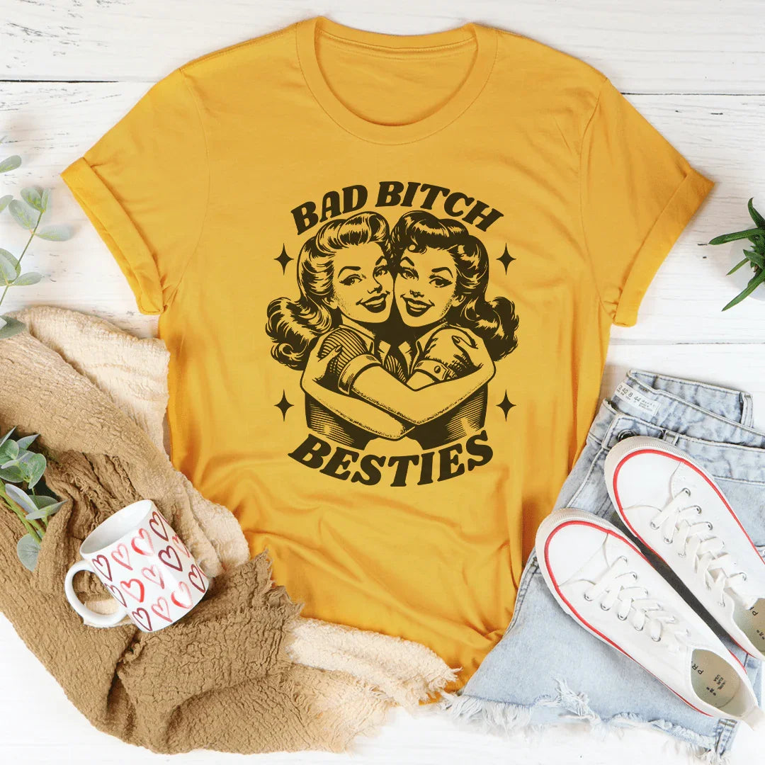Bad B* Besties Tee Mustard / S Peachy Sunday T-Shirt