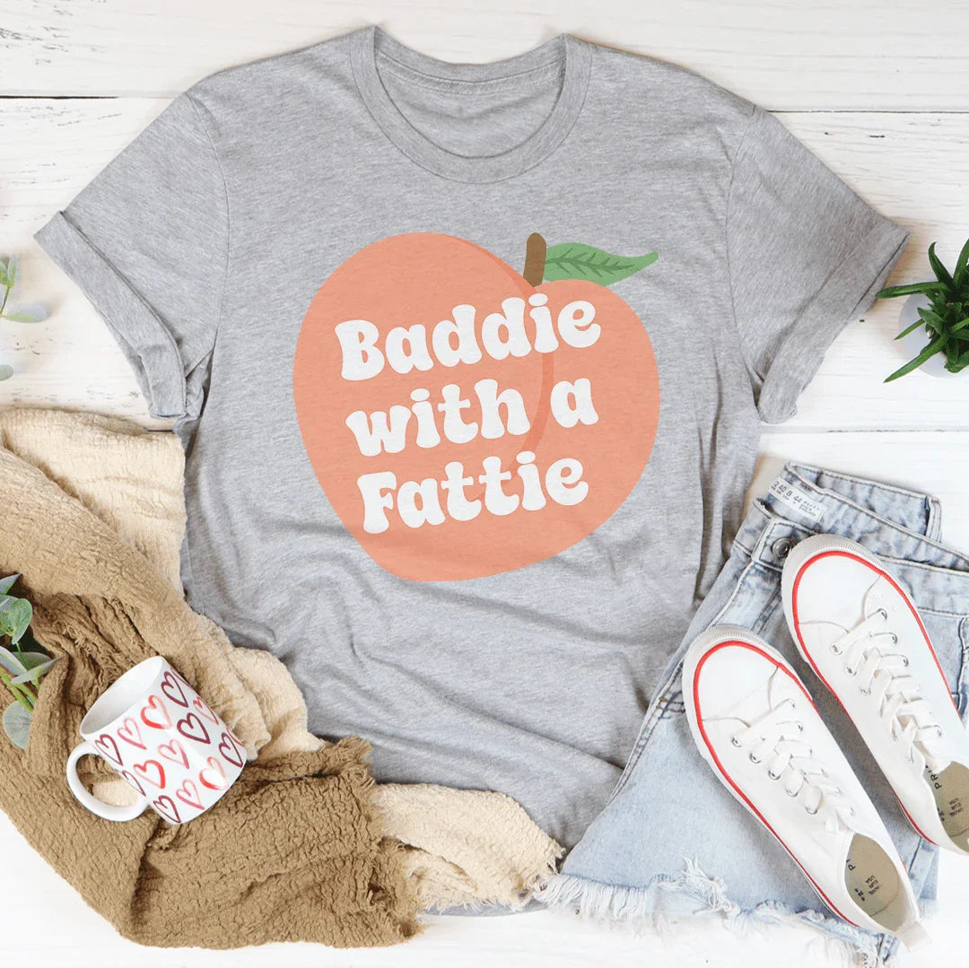 Baddie With A Fattie Tee Athletic Heather / S Peachy Sunday T-Shirt