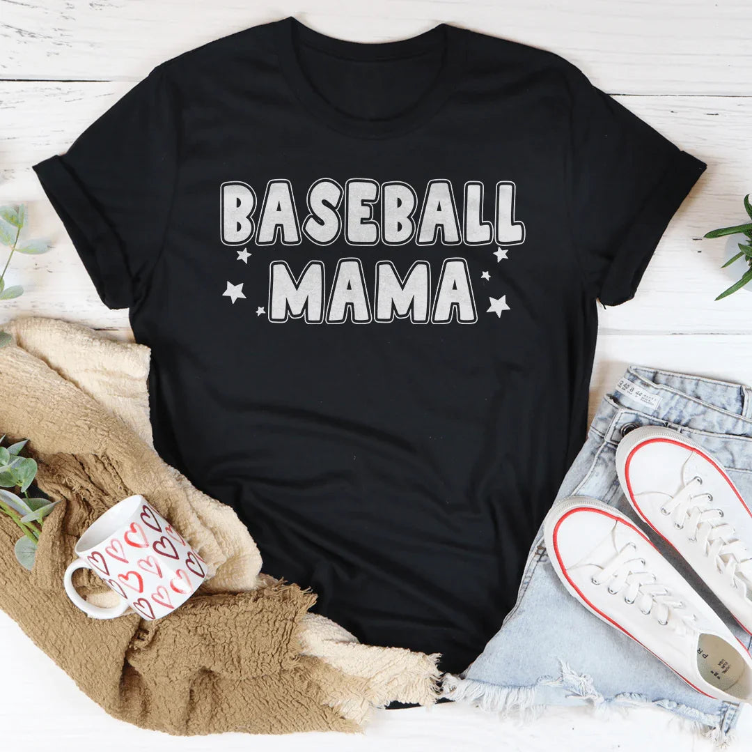 Baseball Mama Tee Black Heather / S Peachy Sunday T-Shirt