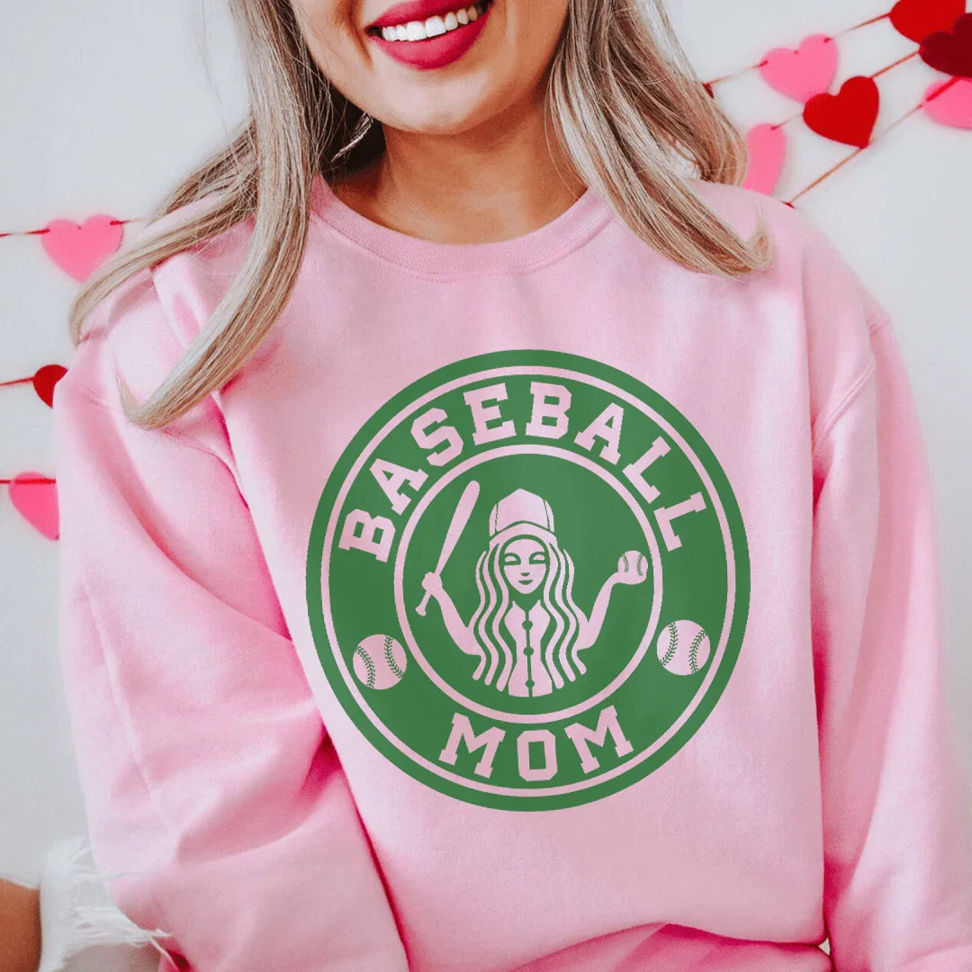 Baseball Mom Sweatshirt Peachy Sunday T-Shirt