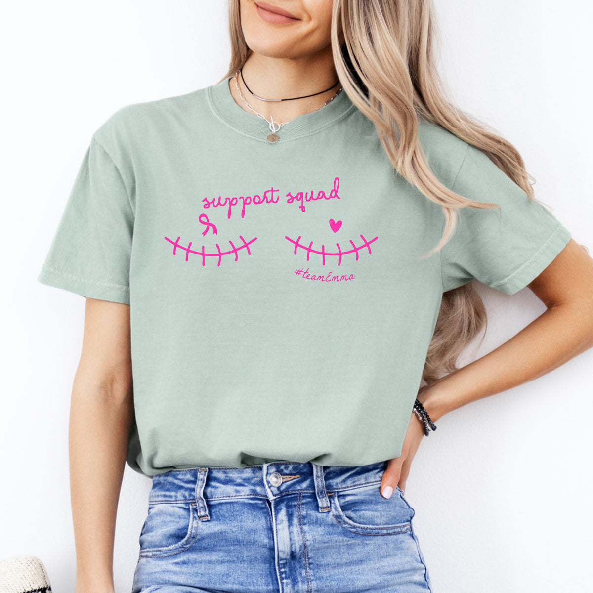 Personalized Breast Cancer Support Squad Shirt