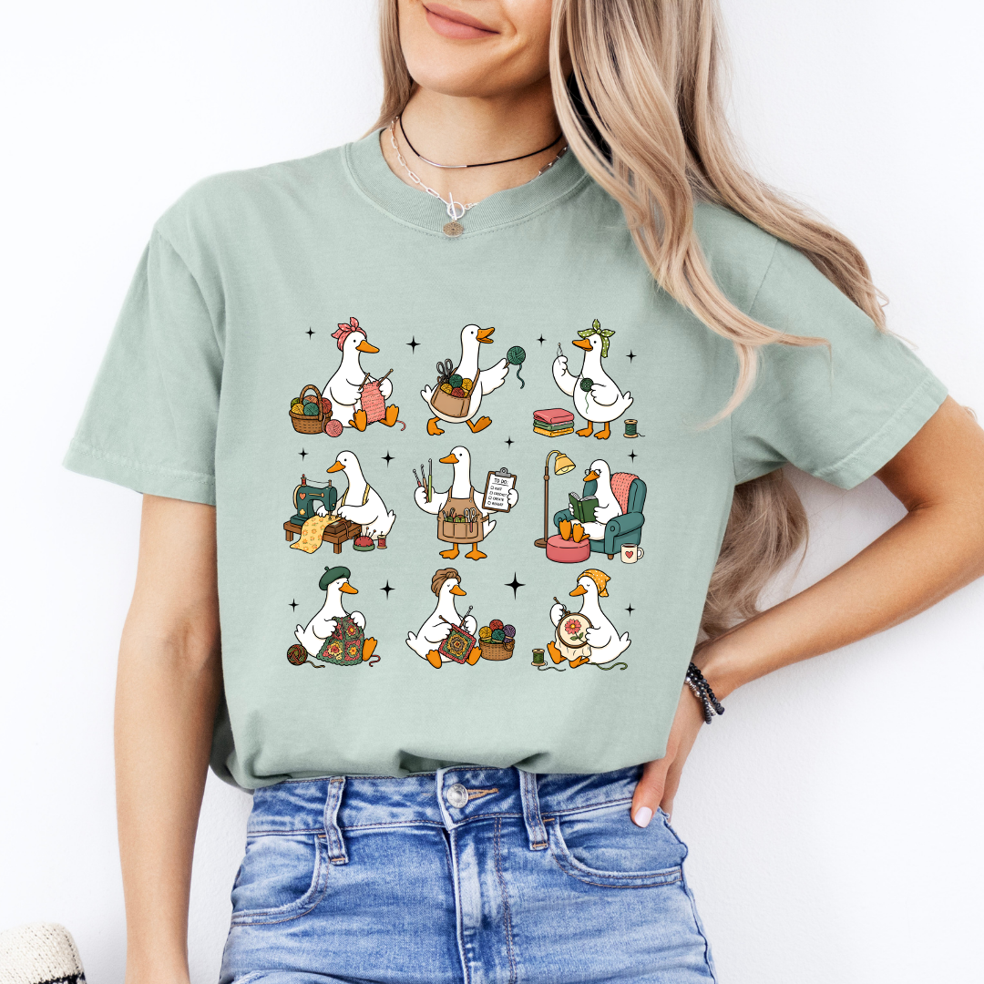 Silly Goose Crocheting Tee
