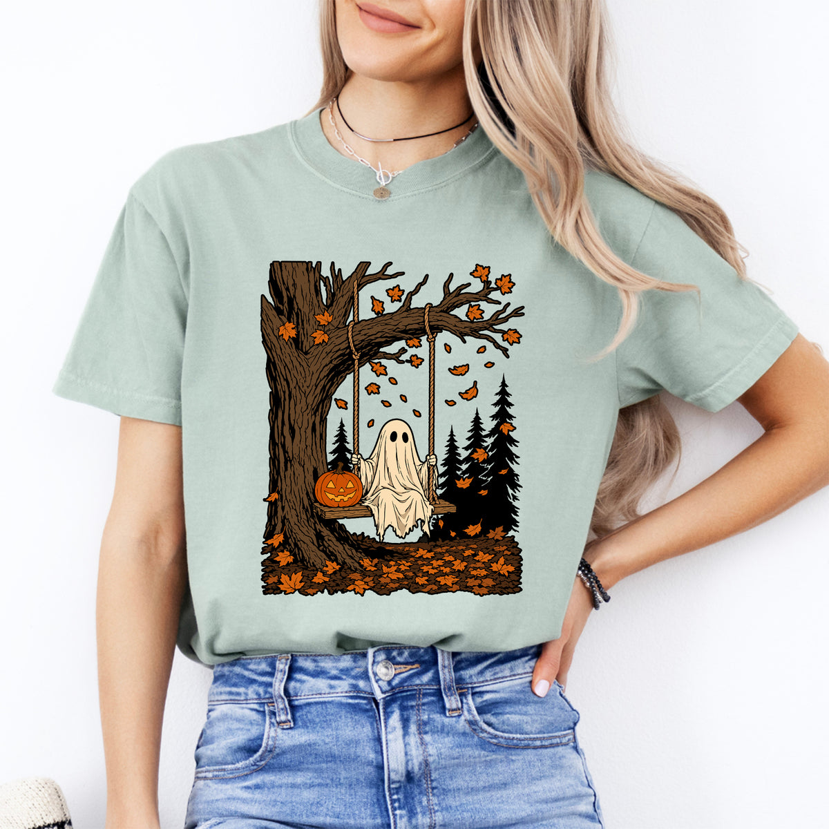 Vintage 90s Ghost Halloween Tee