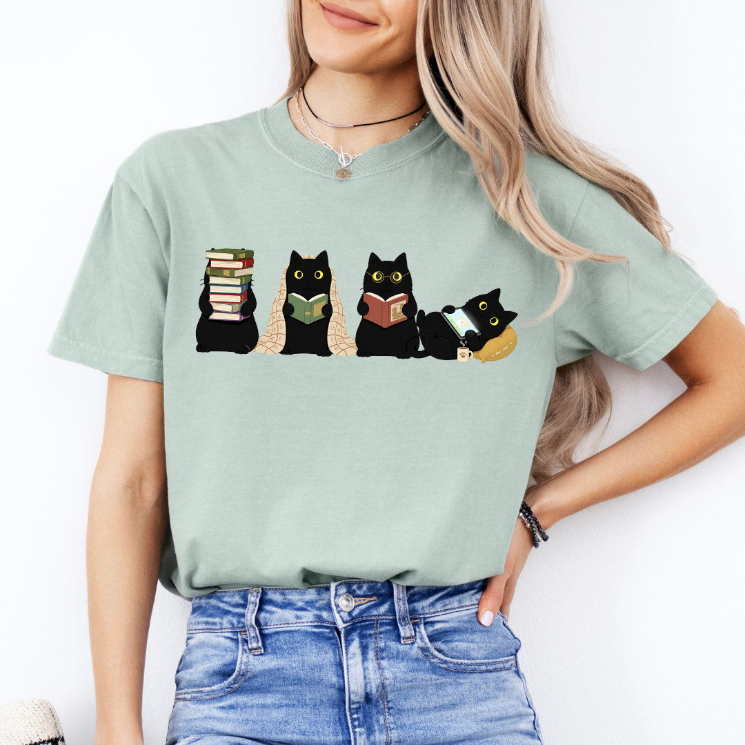 Camiseta de lectura Gatos Negros