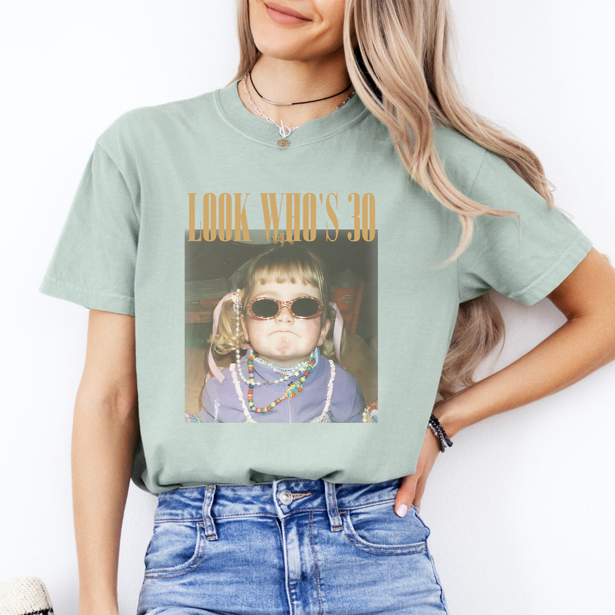Custom Photo Vintage Birthday Tee