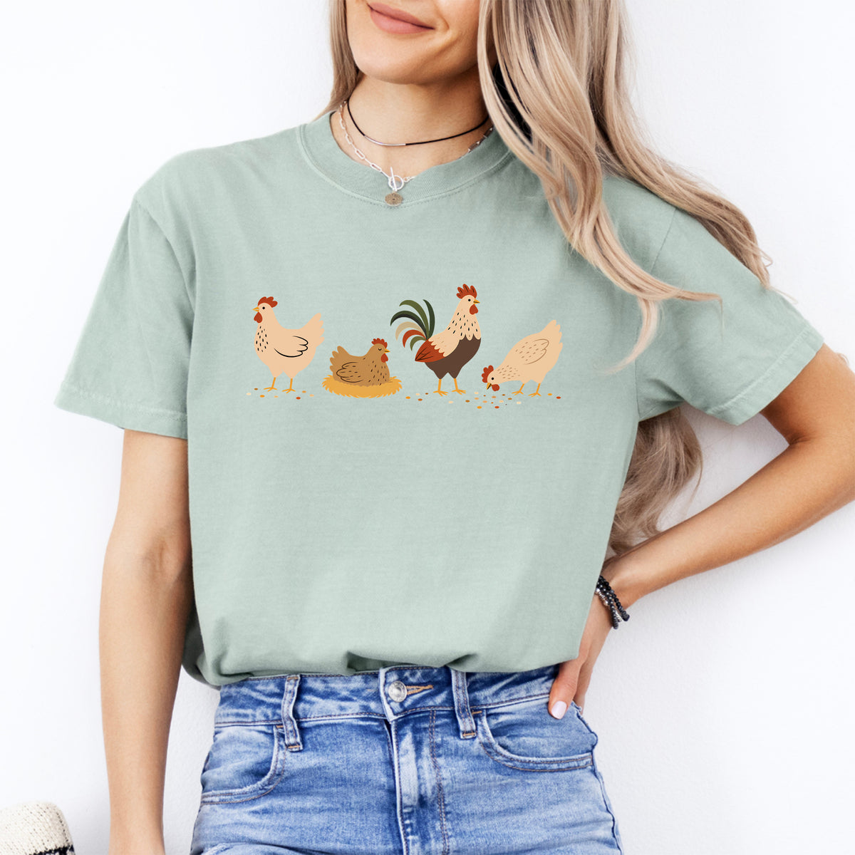 Camiseta de pollo bohemio