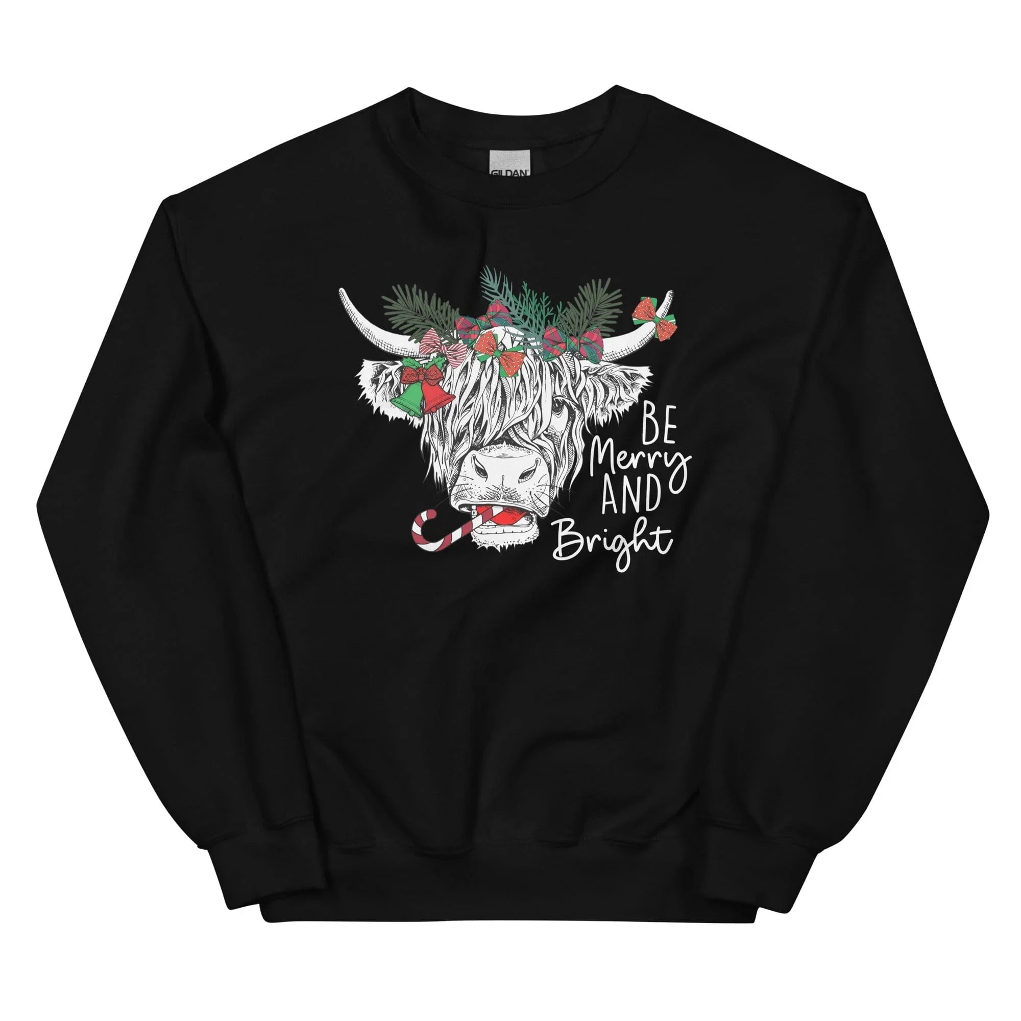 Be Merry And Bright Sweatshirt Black / S Peachy Sunday T-Shirt