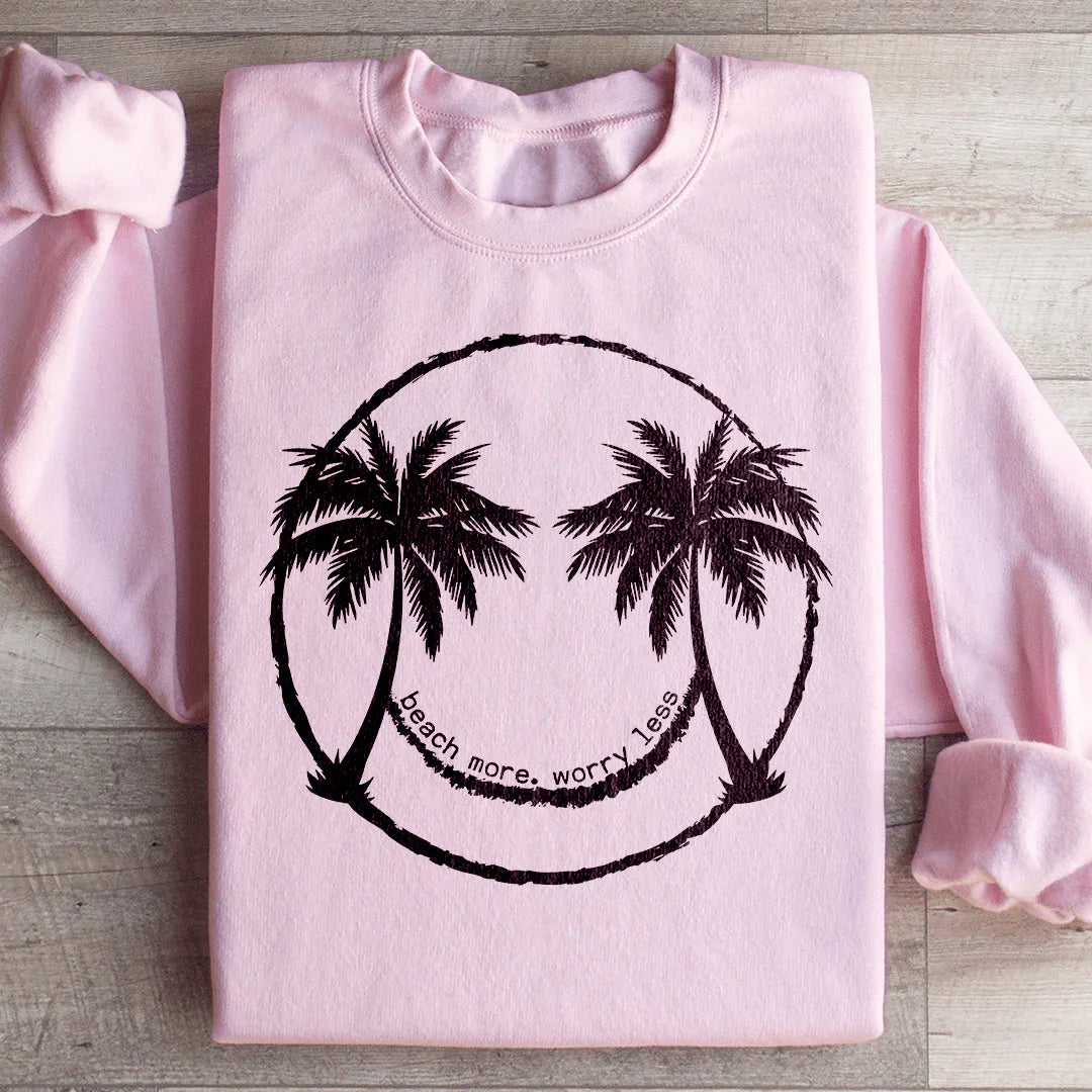 Beach More Worry Less Sweatshirt Light Pink / S Peachy Sunday T-Shirt