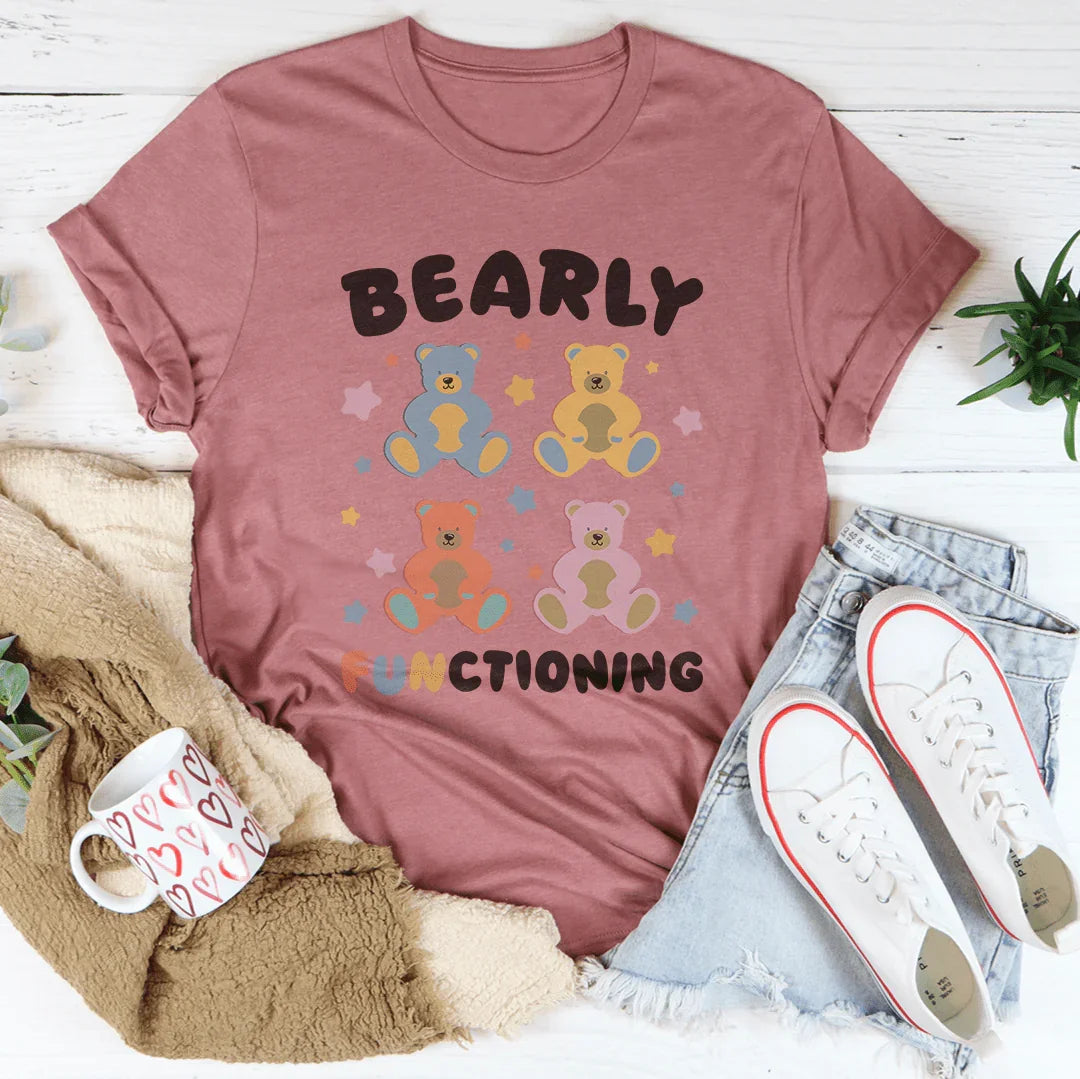 Bearly Functioning Tee Mauve / S Peachy Sunday T-Shirt