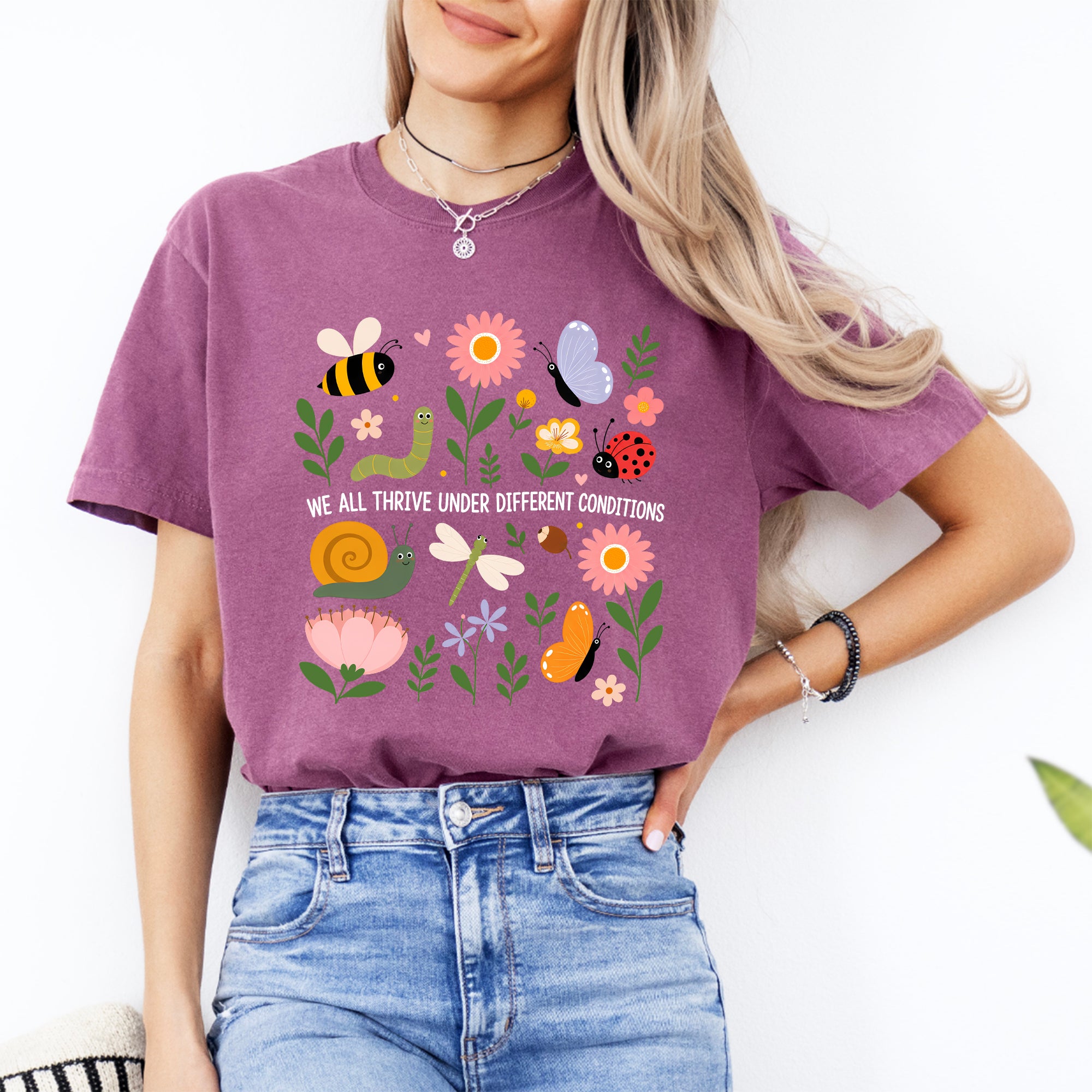 Camiseta «Todos prosperamos en condiciones diferentes»
