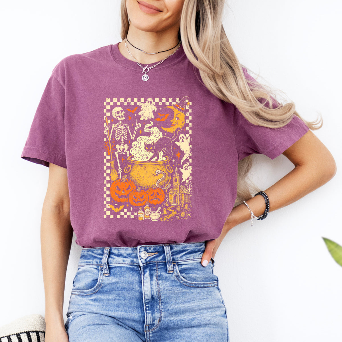 Camiseta de Halloween con aire retro y escalofriante