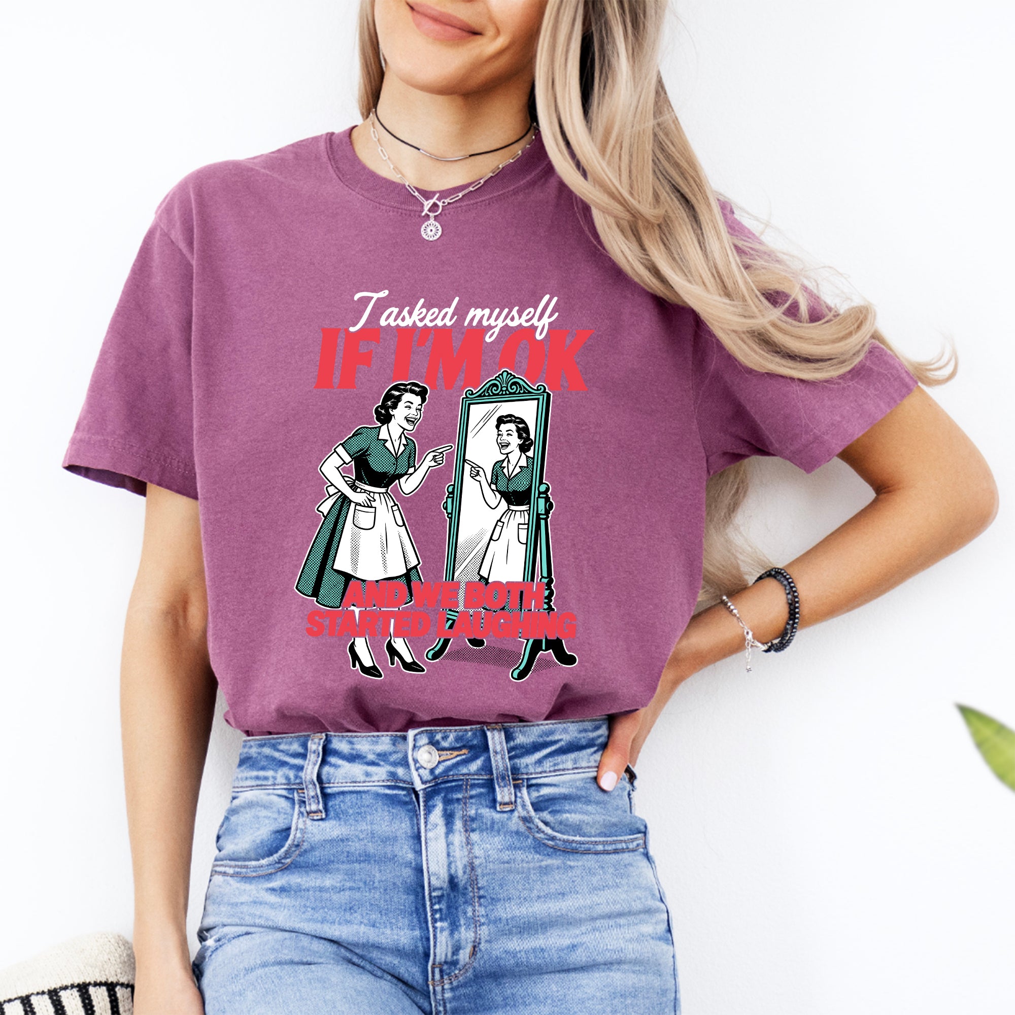 Lustiges Mental-Health-T-Shirt „Ich habe mich gefragt, ob es mir gut geht“