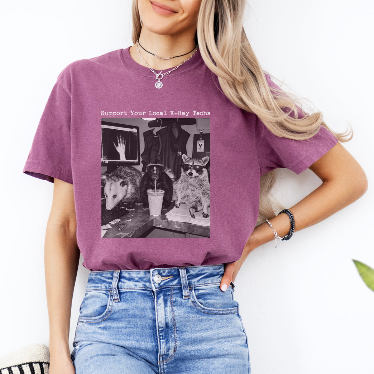 Radiology Humor Graphic T-Shirt – "Support Your Local X-Ray Techs"