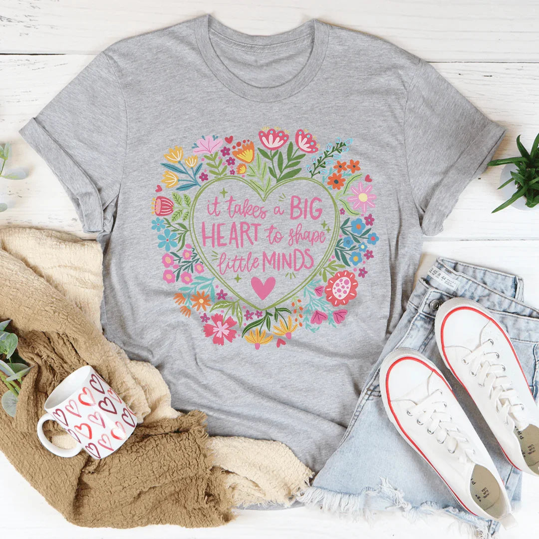 Big Heart To Shape Little Minds Tee Athletic Heather / S Peachy Sunday T-Shirt