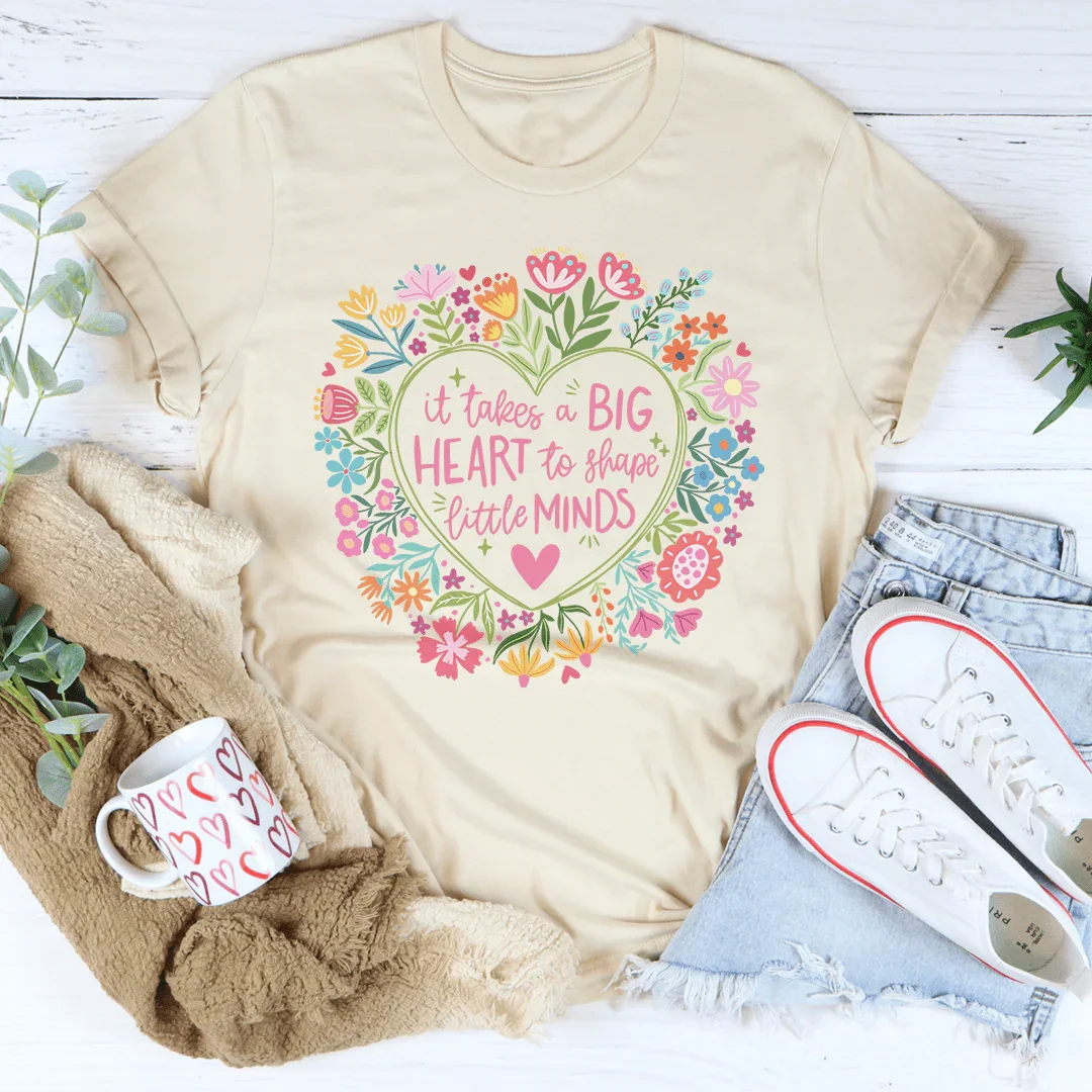 Big Heart To Shape Little Minds Tee Soft Cream / S Peachy Sunday T-Shirt