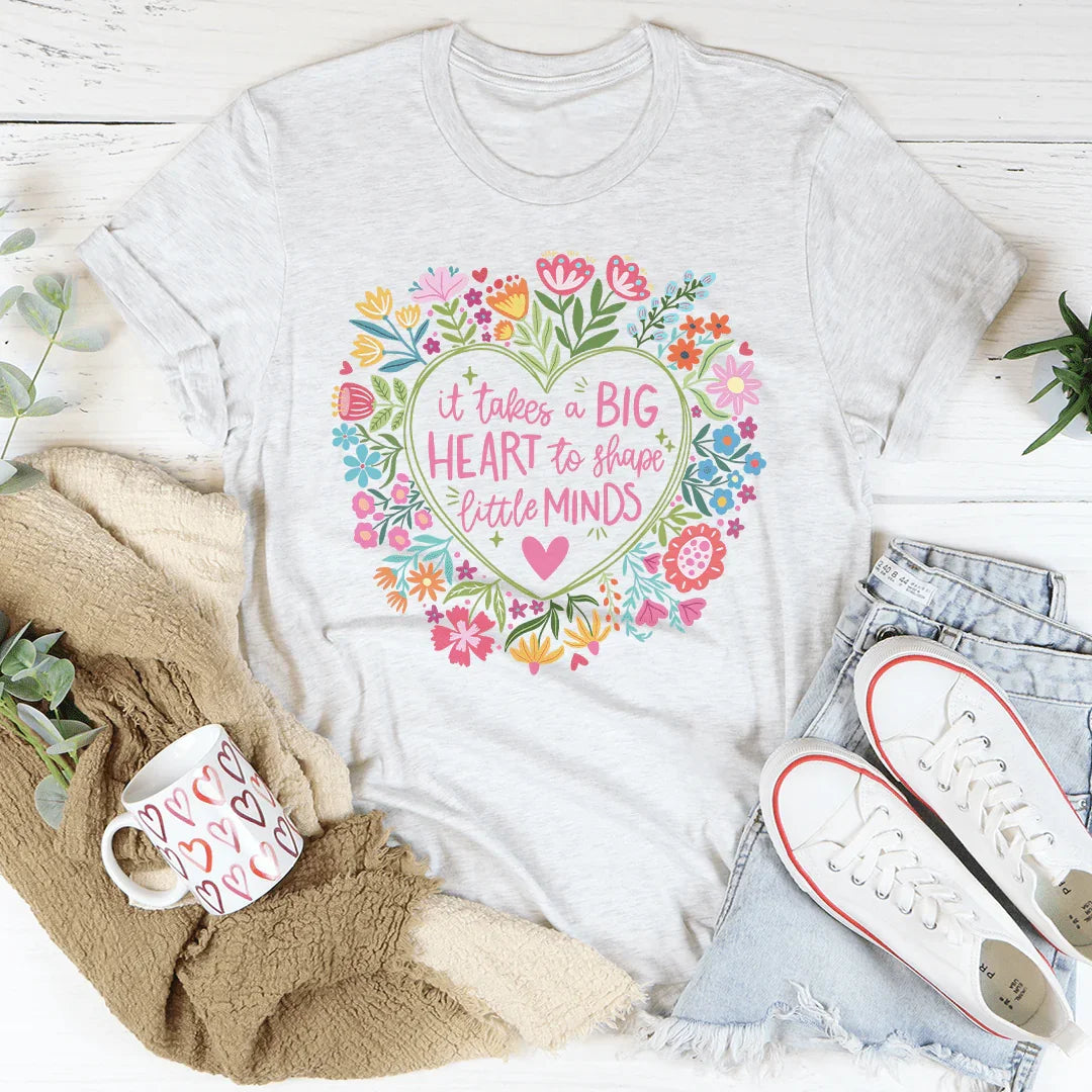 Big Heart To Shape Little Minds Tee White / S Peachy Sunday T-Shirt