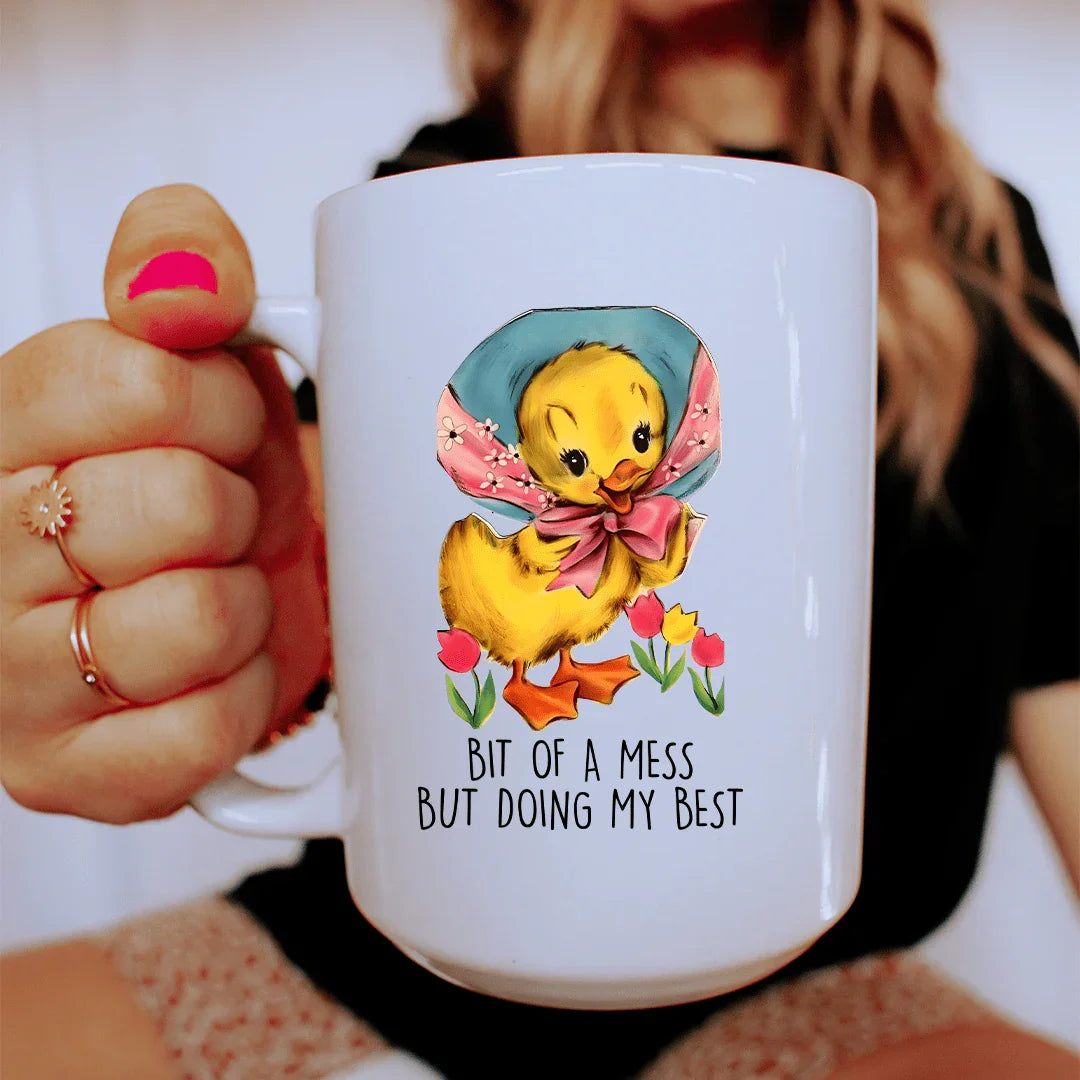 Bit Of A Mess But Doing My Best 15 oz Peachy Sunday T-Shirt