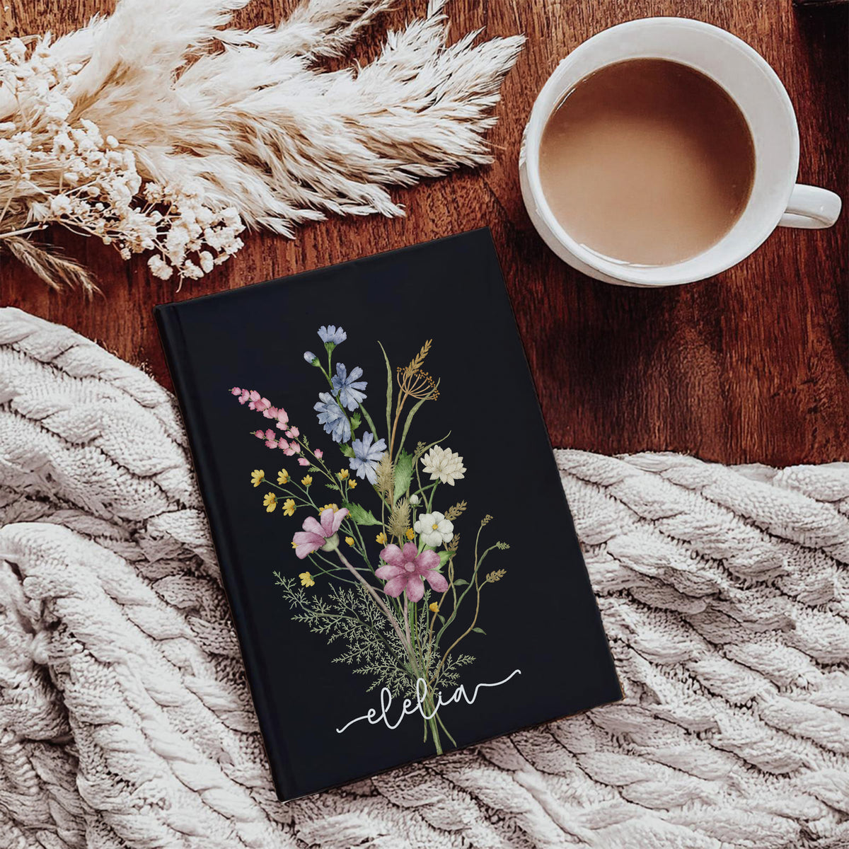Journal personnalisé à fleurs sauvages