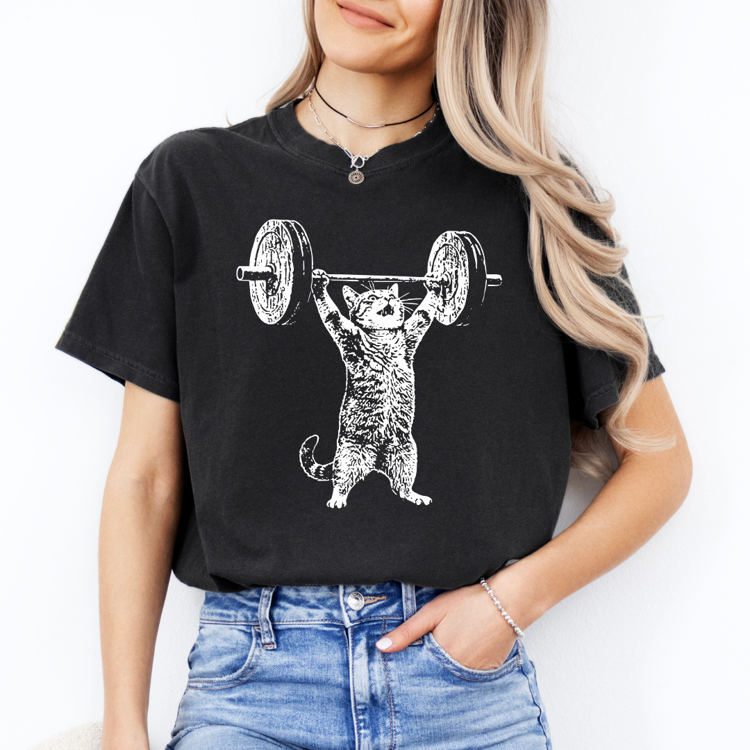 Funny Cat Gym Tee