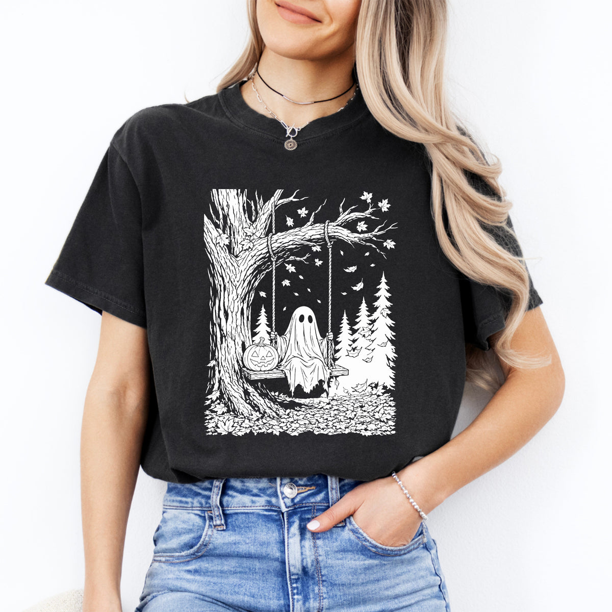 Vintage 90s Ghost Halloween Tee