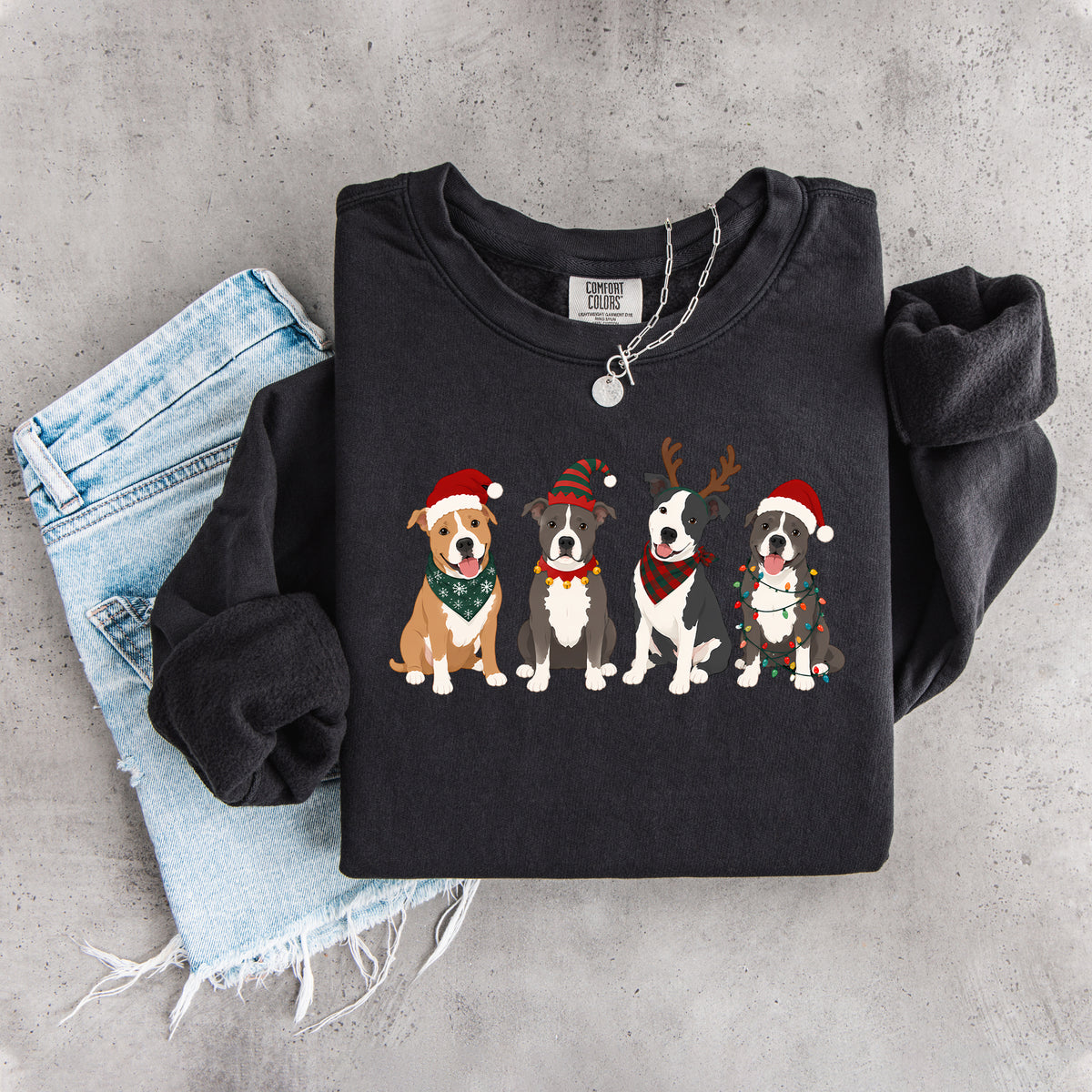 Pitbulls Christmas Sweatshirt