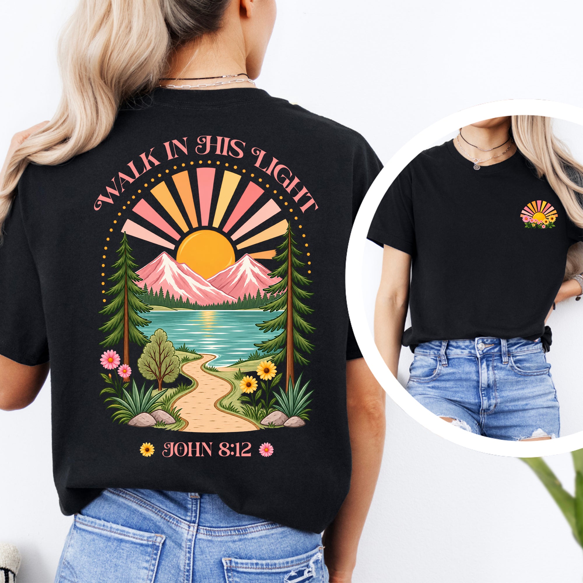 T-shirt « Marche dans Sa lumière »
