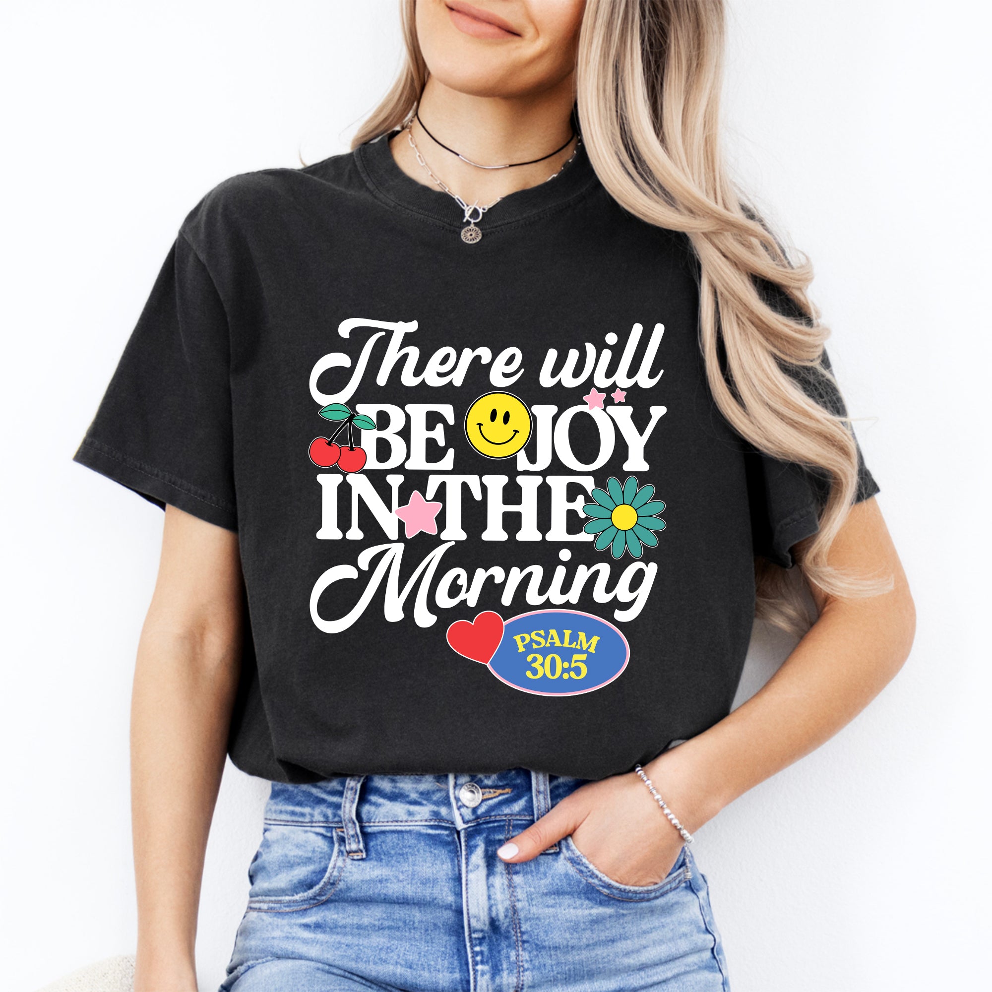 T-Shirt „Morgens wird es Freude geben“