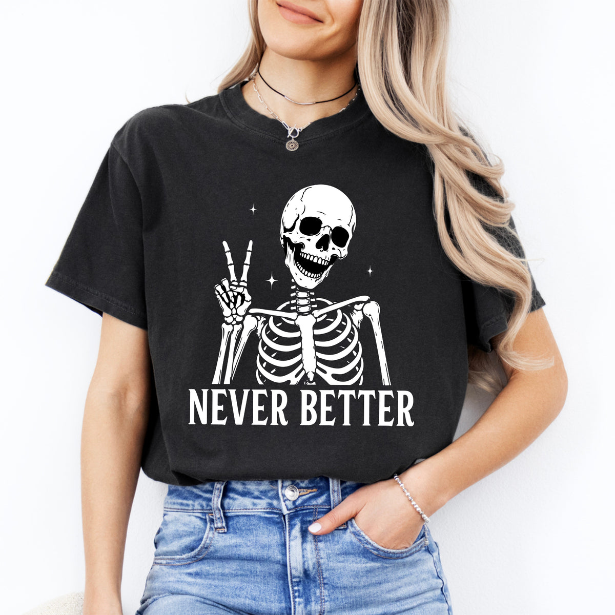 Skelett-T-Shirt „Noch nie besser“