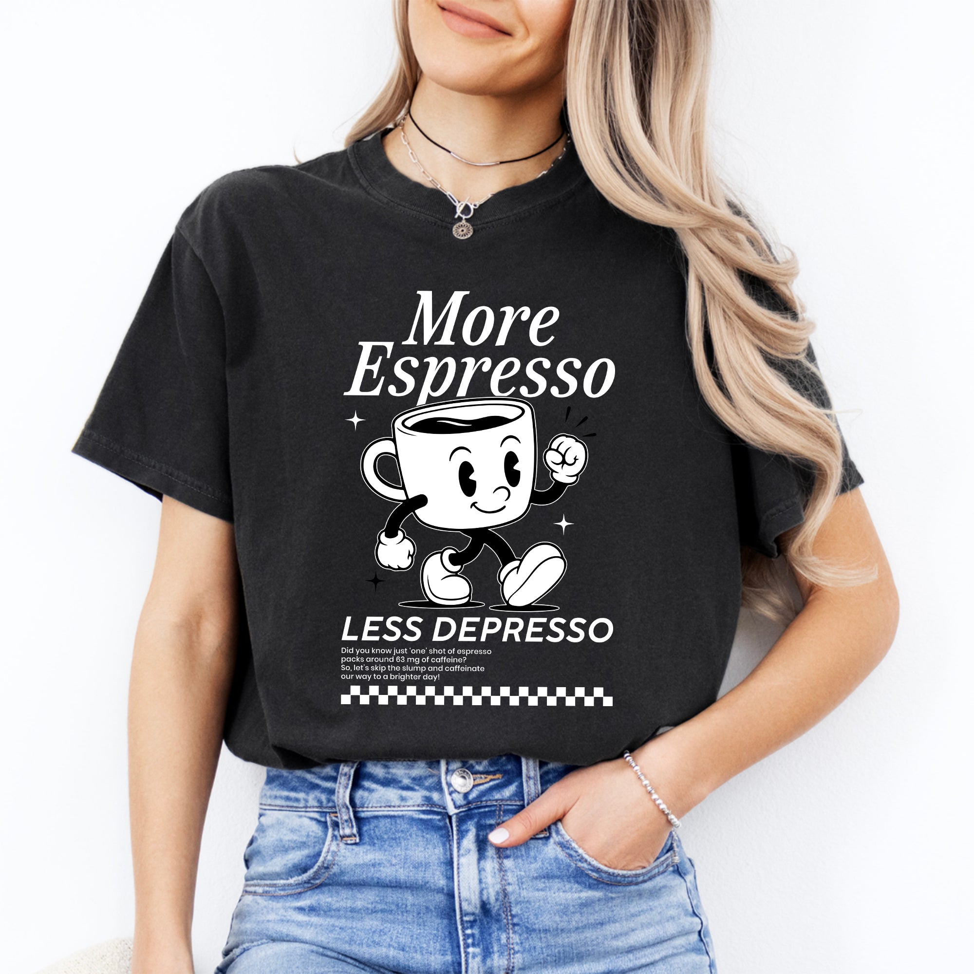 Camiseta «Más espresso, menos depresión»