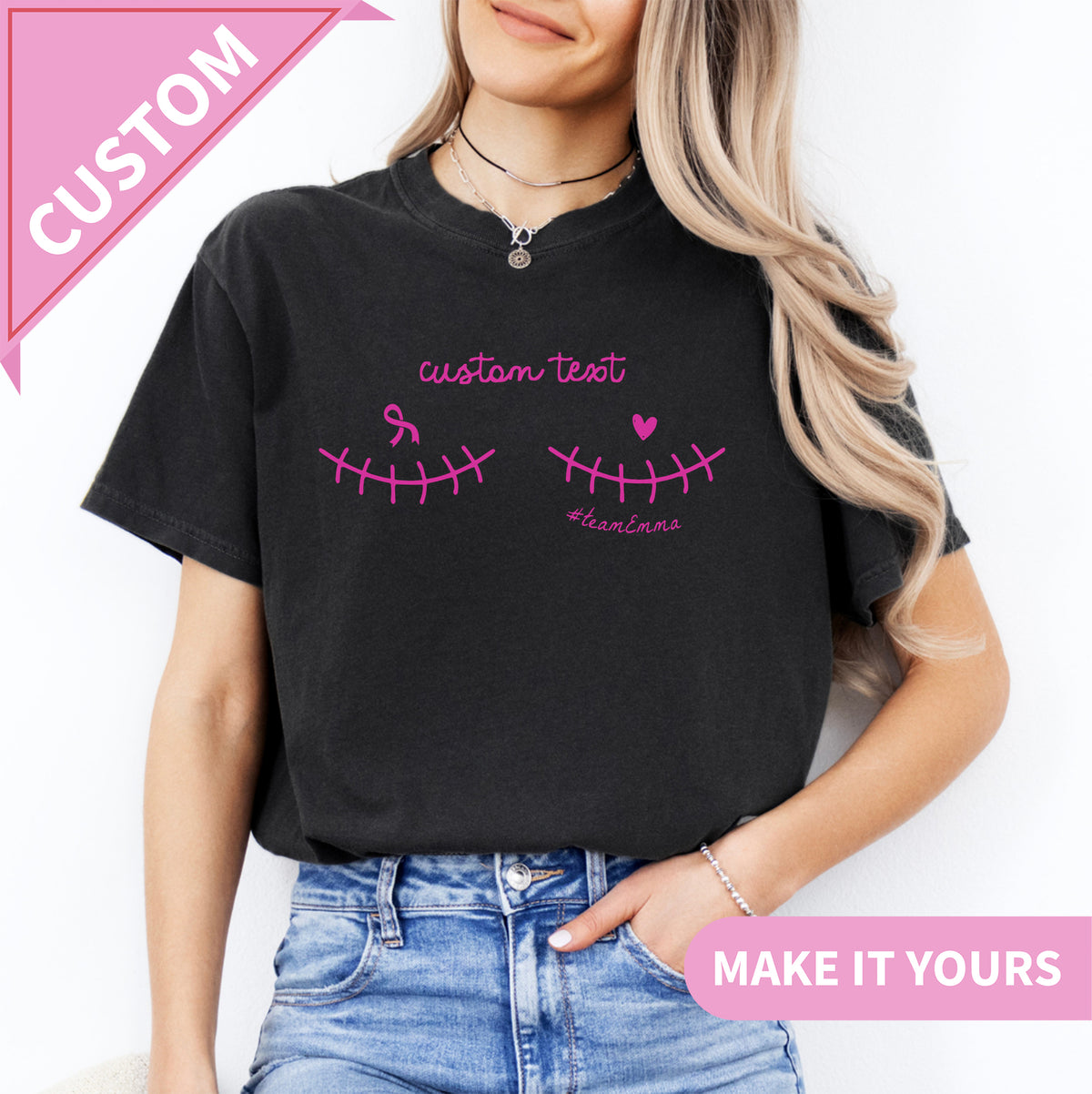 Personalized Breast Cancer Support Squad Shirt