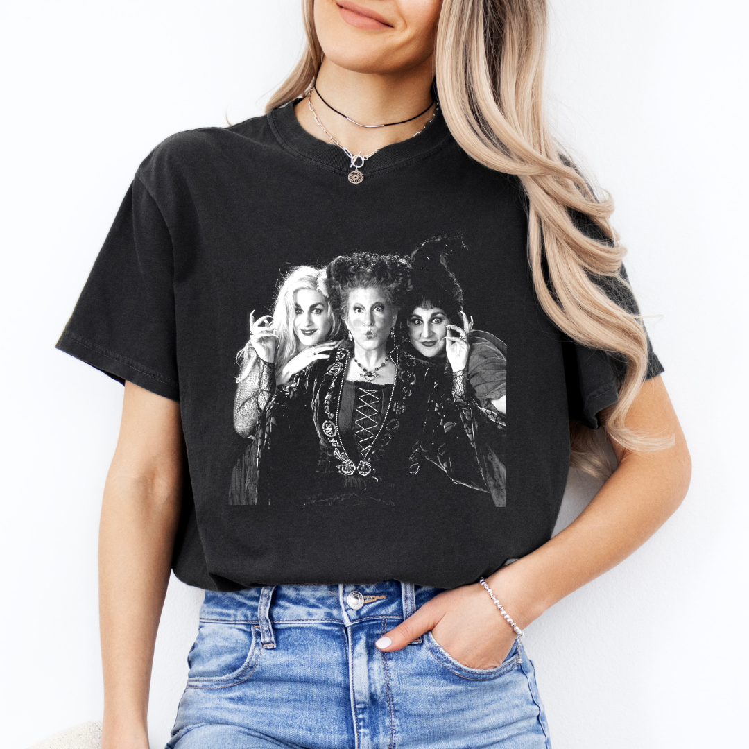 Vintage Halftone Halloween Characters Tee