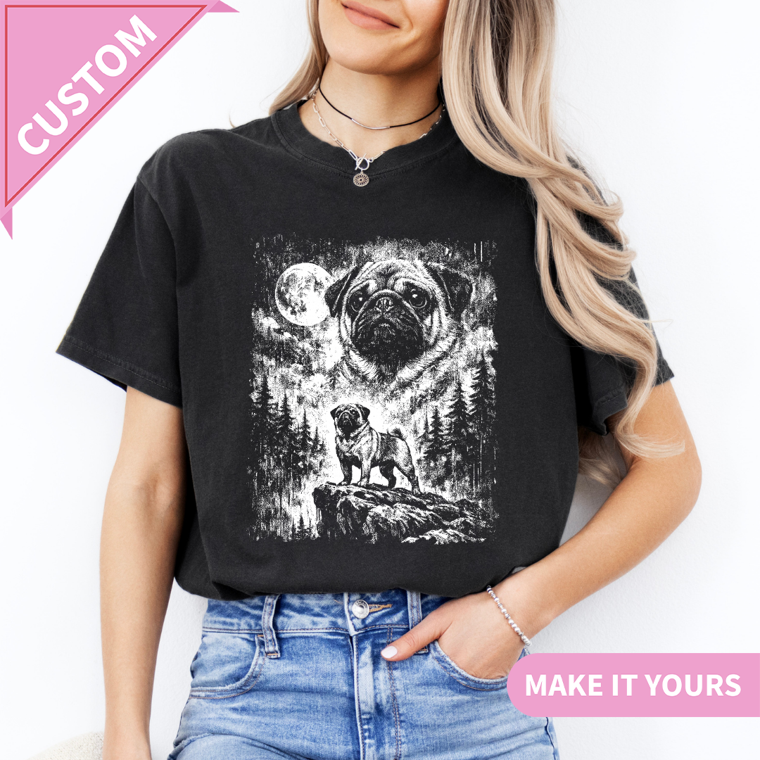 Personalized Vintage Pug Shirt