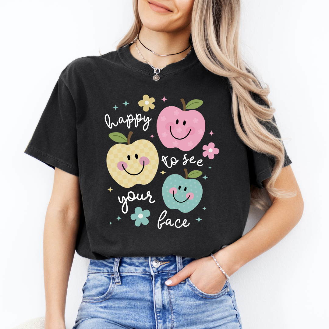 Happy To See Your Face Back To School Tee