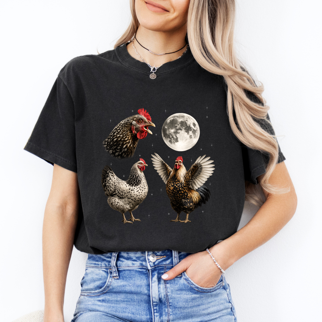 Chicken Howling at Moon Tee